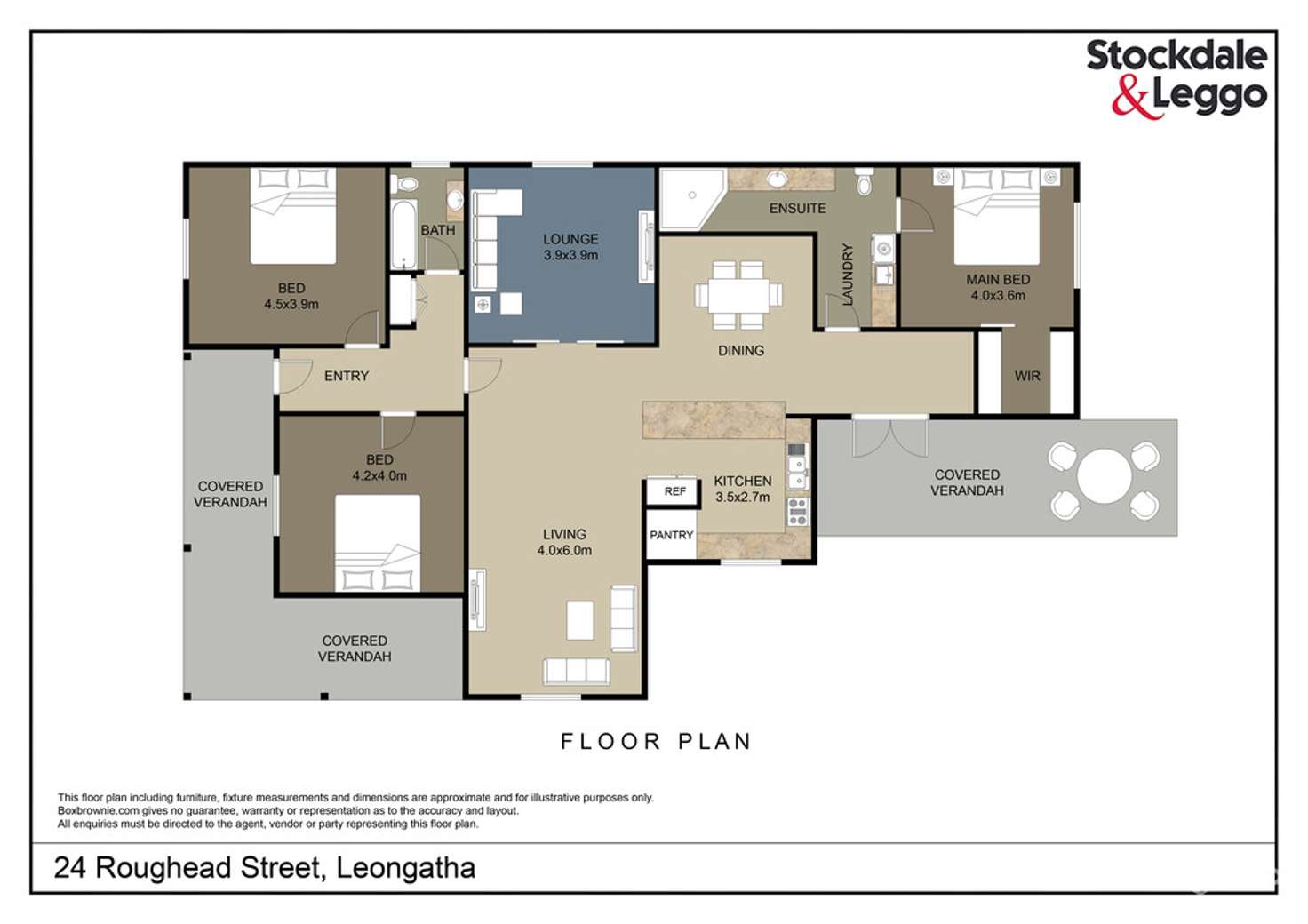 Floorplan of Homely house listing, 24 Roughead Street, Leongatha VIC 3953