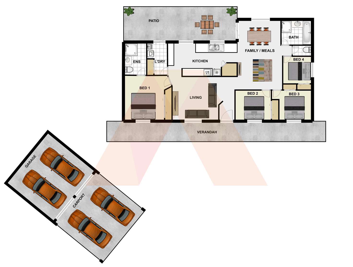 Floorplan of Homely house listing, 37-39 Marion Road, Cedar Grove QLD 4285