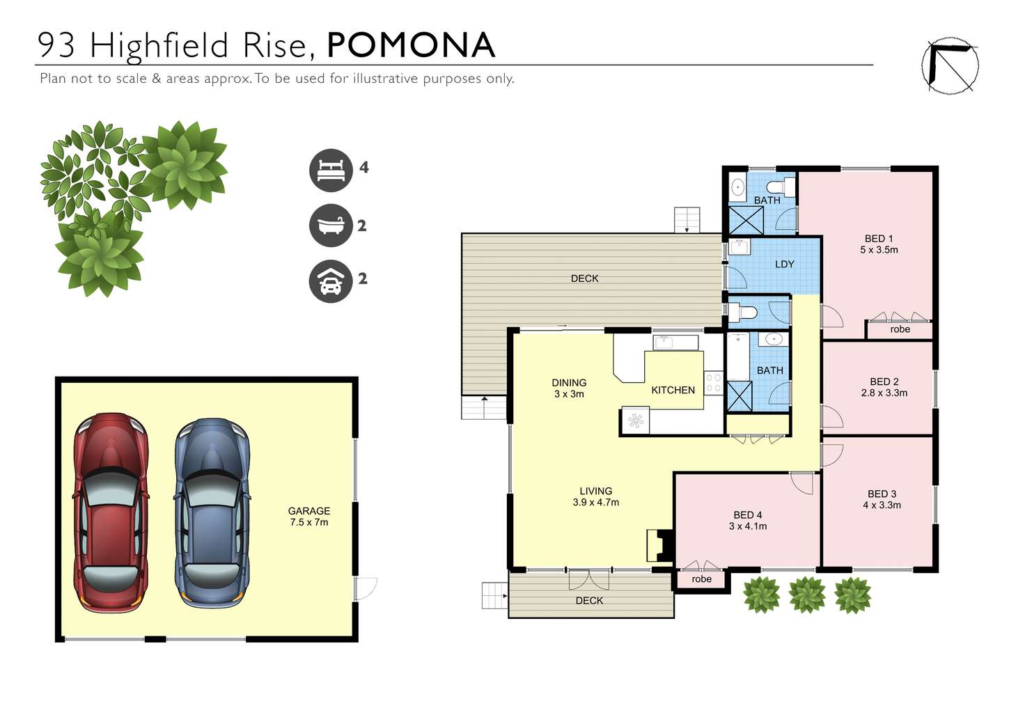 Floorplan of Homely house listing, 93 Highfield Rise, Pomona QLD 4568