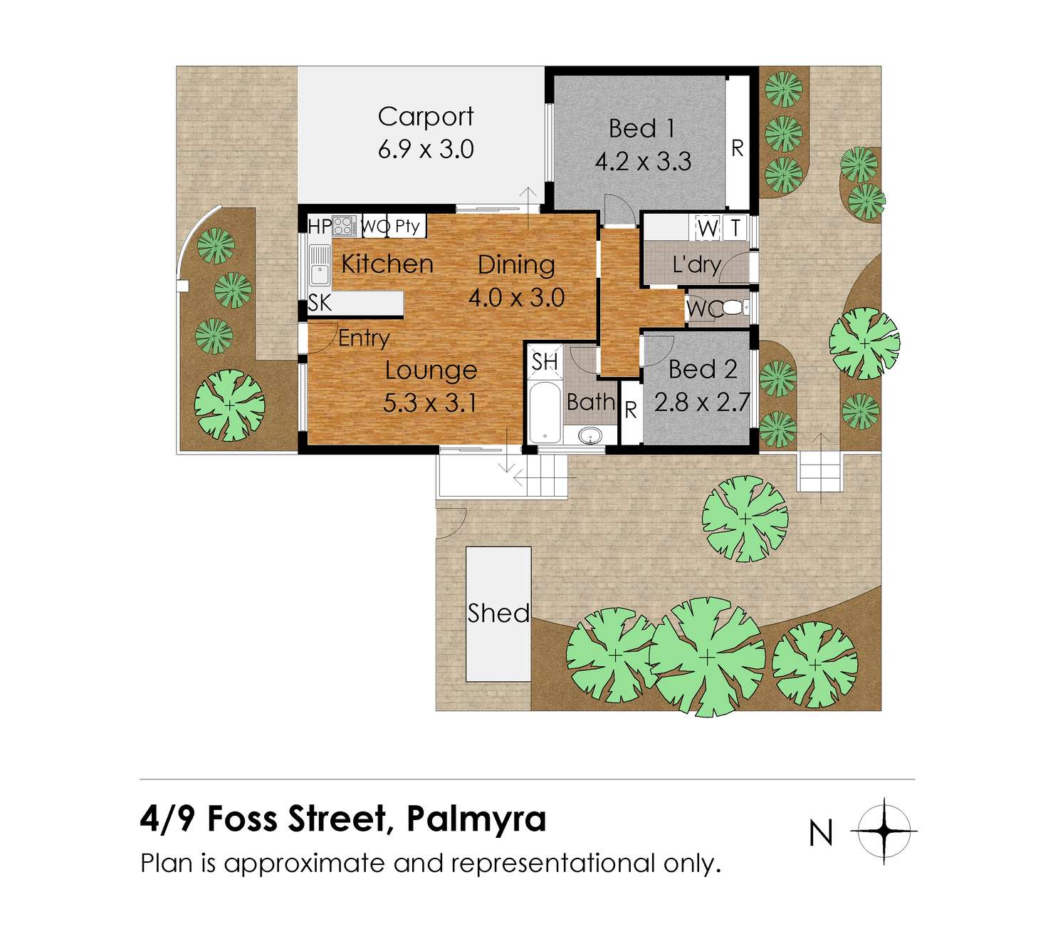 Floorplan of Homely villa listing, 4/9 Foss Street, Palmyra WA 6157