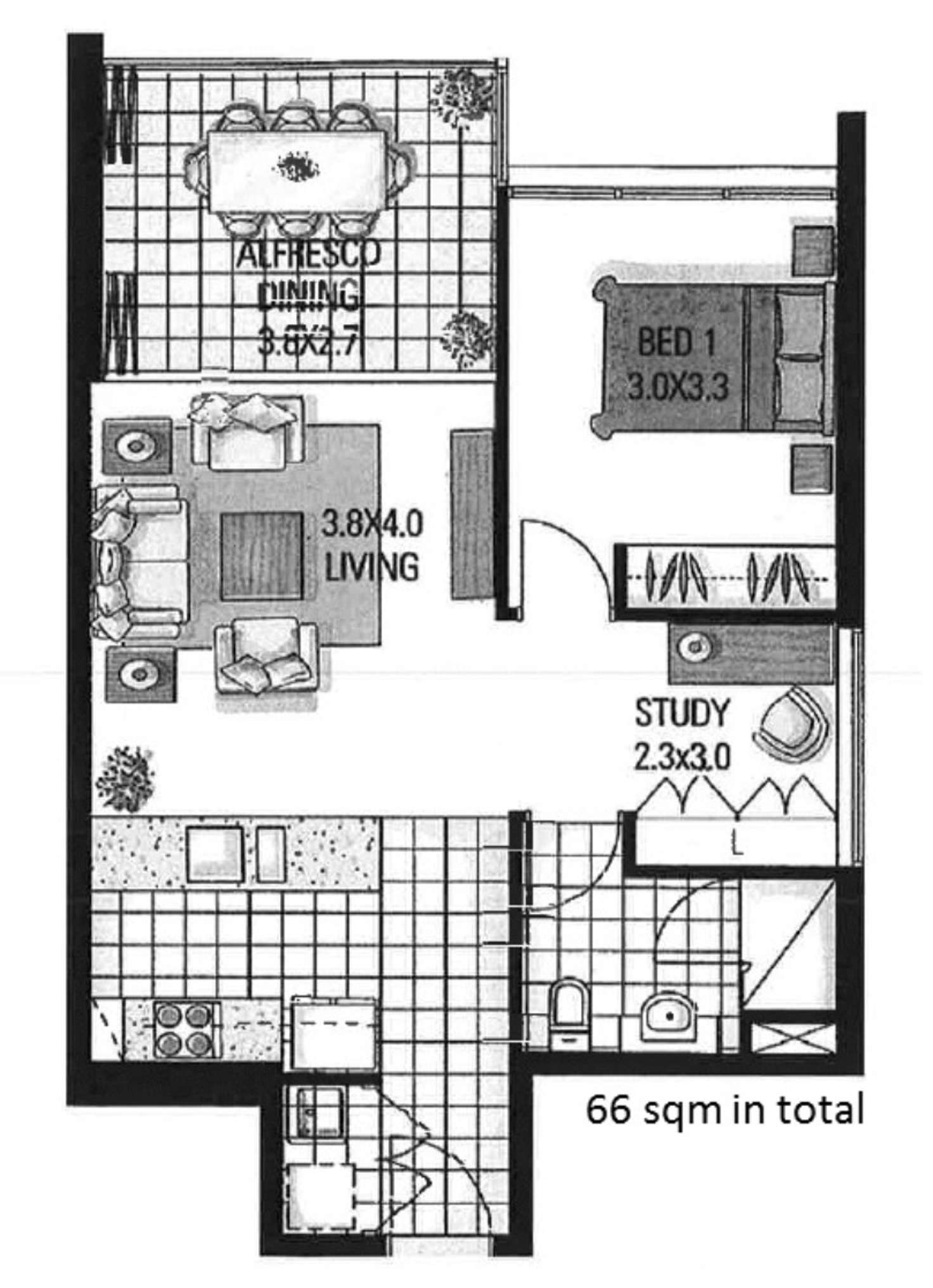 Floorplan of Homely apartment listing, 4004/128 Charlotte Street, Brisbane City QLD 4000