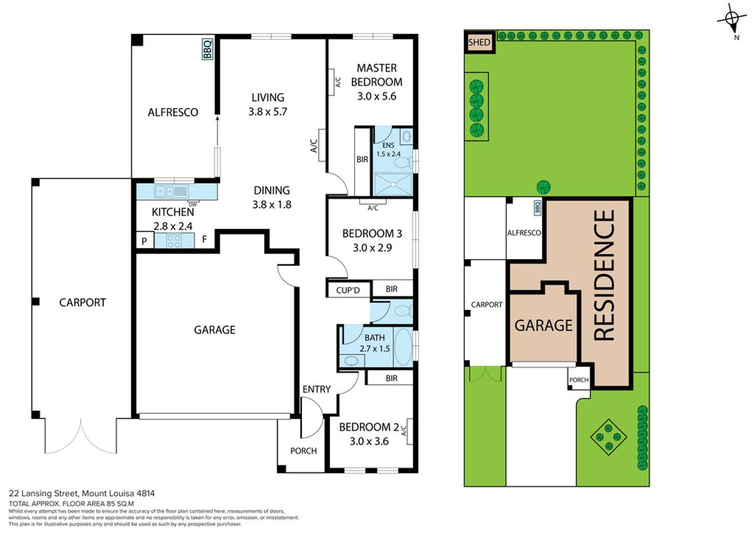 Floorplan of Homely house listing, 22 Lansing Street, Mount Louisa QLD 4814