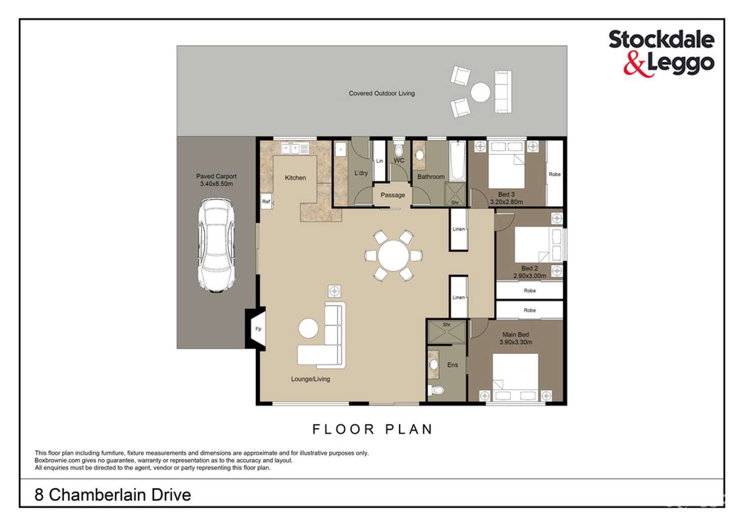 Floorplan of Homely house listing, 8 Chamberlain Drive, Leongatha VIC 3953