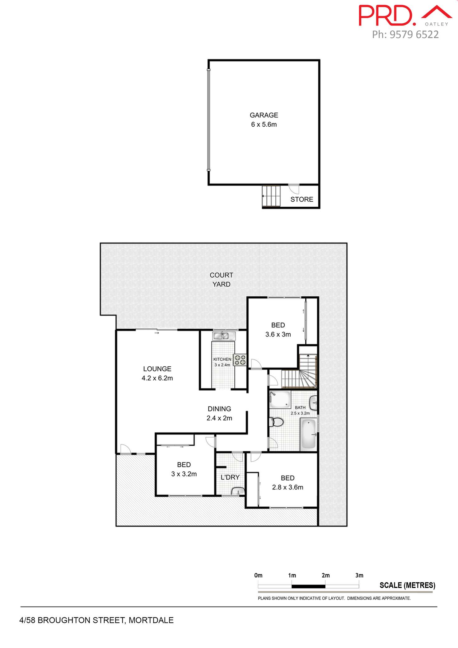 Floorplan of Homely townhouse listing, 4/58 Broughton Street, Mortdale NSW 2223