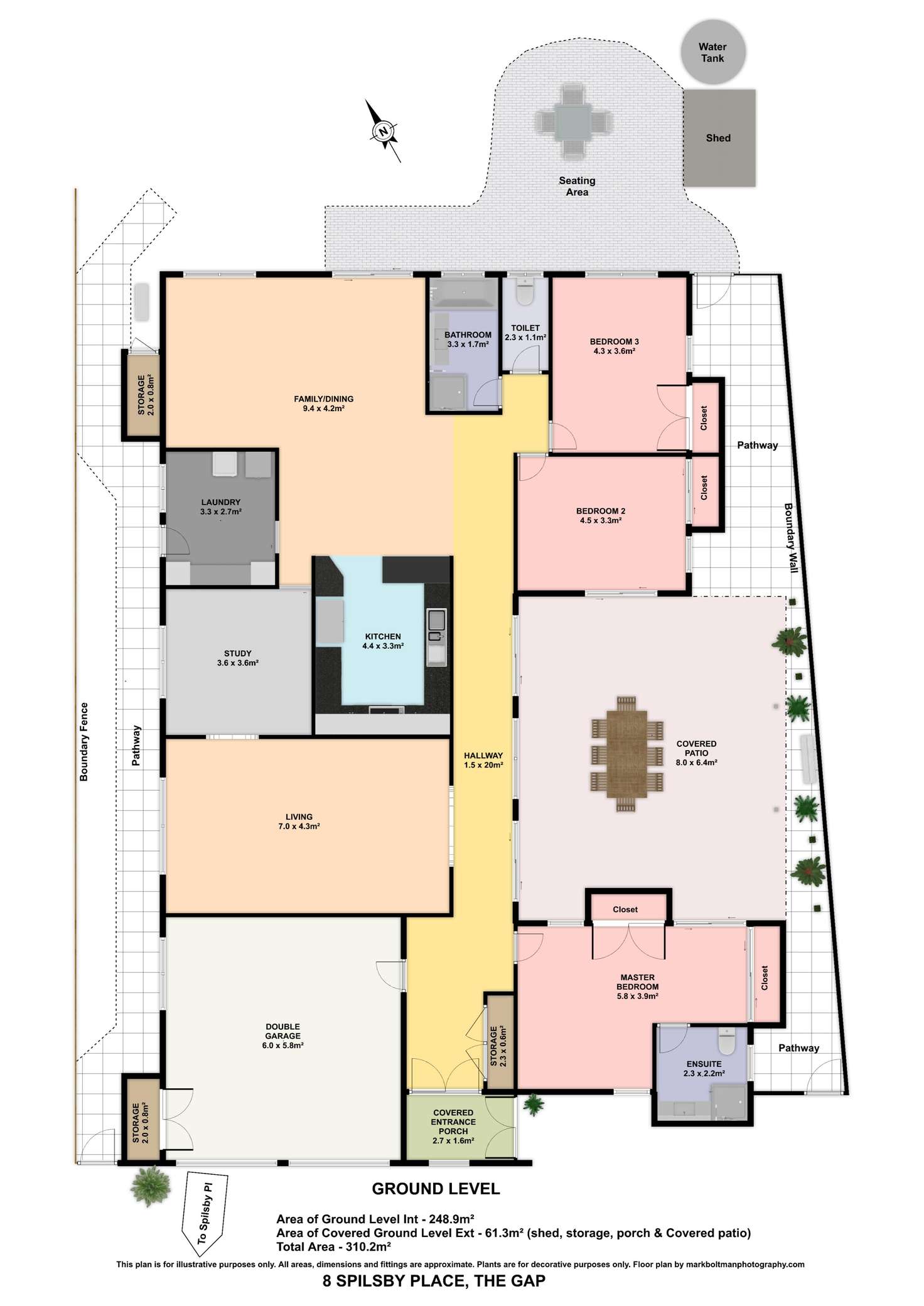 Floorplan of Homely house listing, 8 Spilsby Place, The Gap QLD 4061