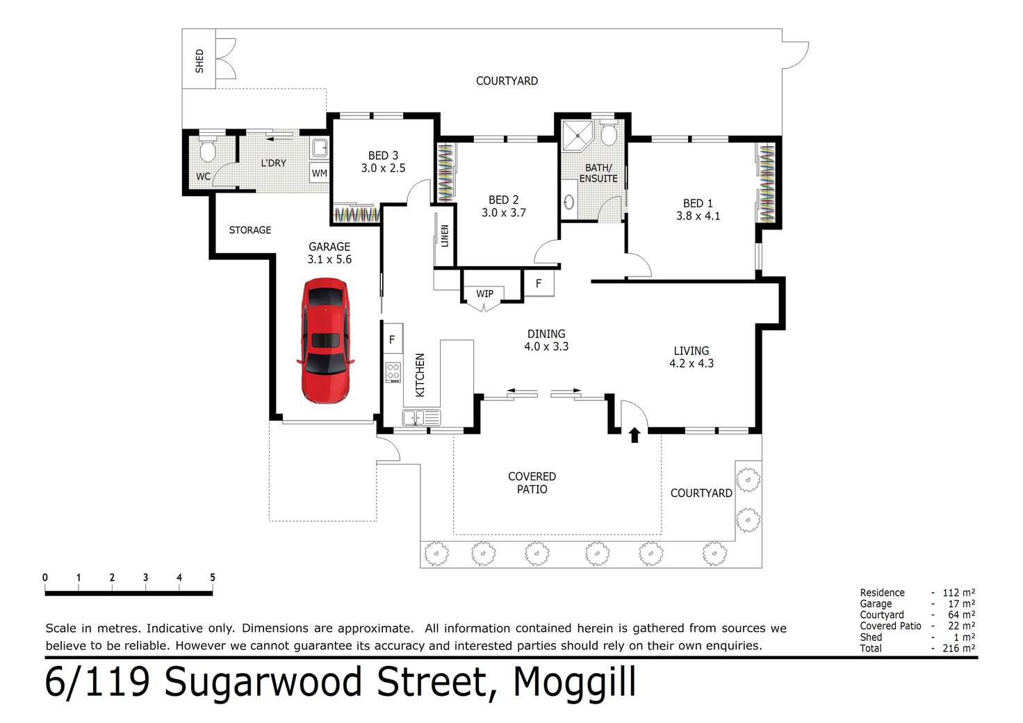 Floorplan of Homely townhouse listing, 6/119 Sugarwood Street, Moggill QLD 4070