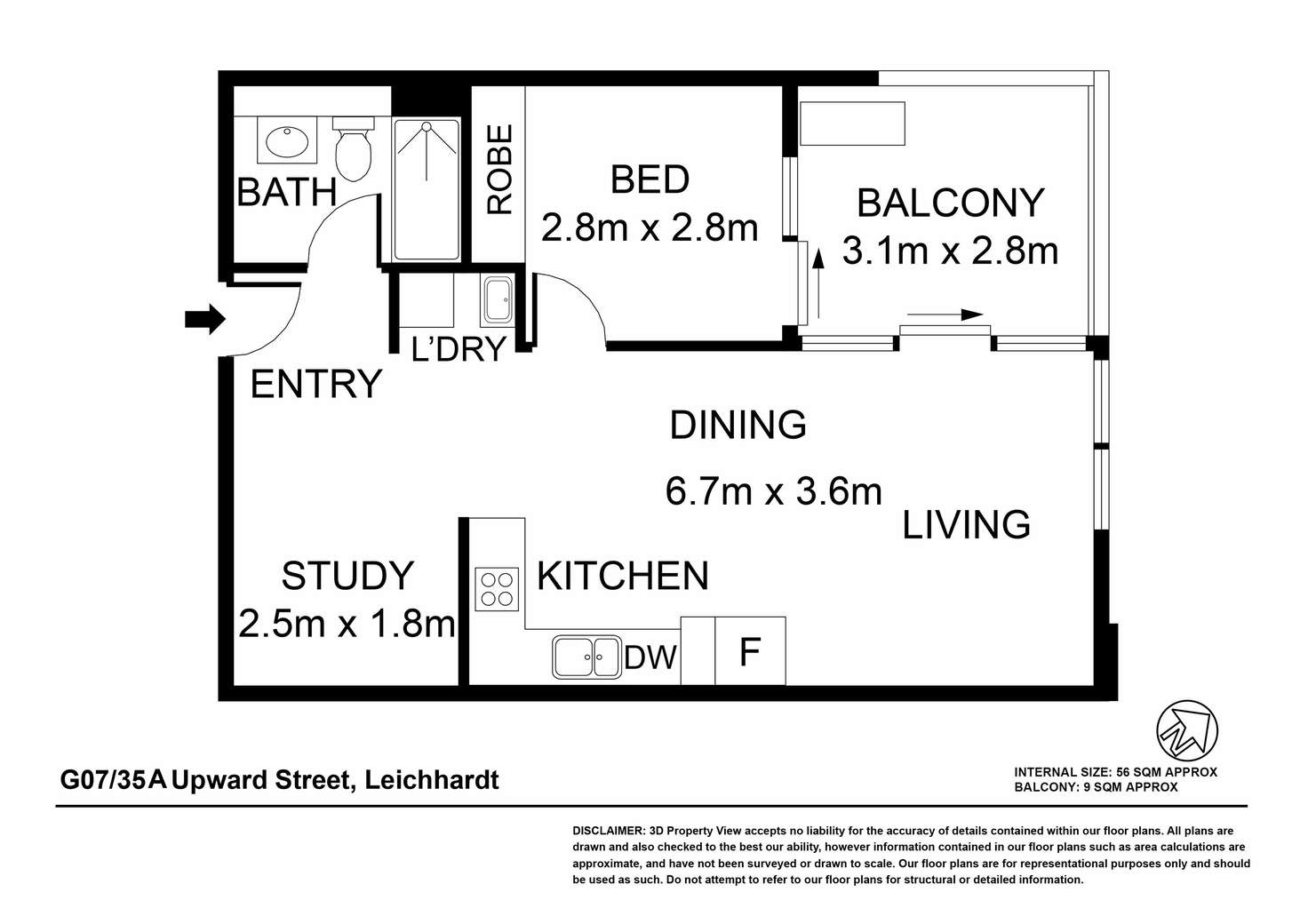 Floorplan of Homely apartment listing, G07/35A Upward Street, Leichhardt NSW 2040