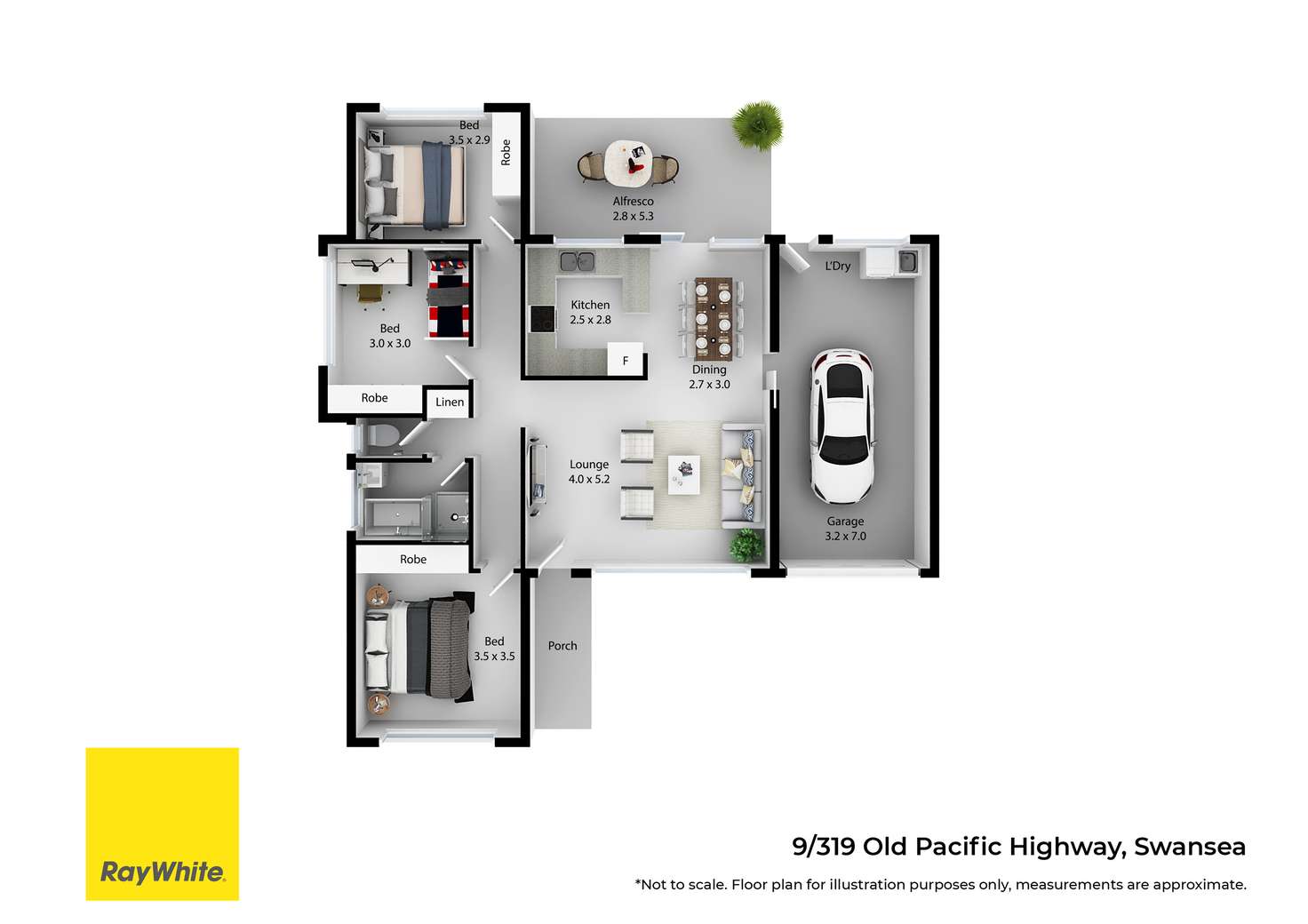 Floorplan of Homely villa listing, 9/319 Old Pacific Highway, Swansea NSW 2281