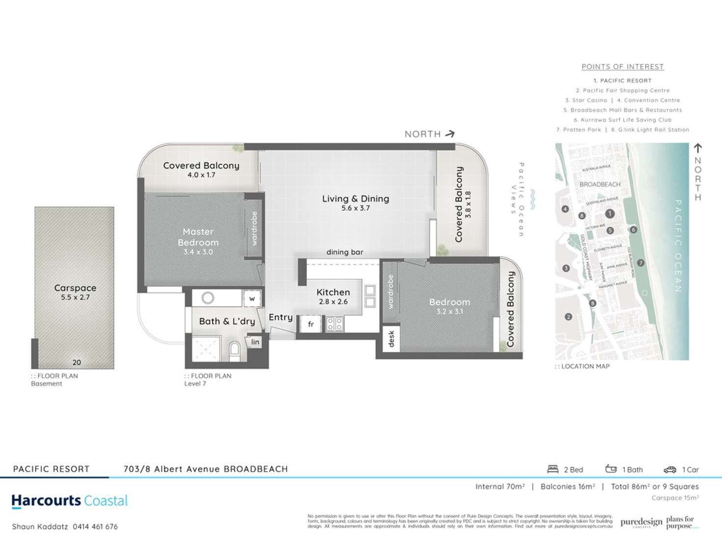 Floorplan of Homely apartment listing, 703/8 Albert Avenue, Broadbeach QLD 4218