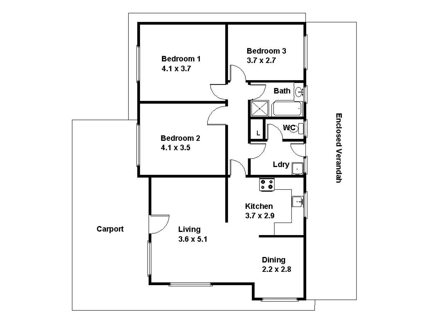 Floorplan of Homely house listing, 3 ALEPPO STREET, Loxton SA 5333