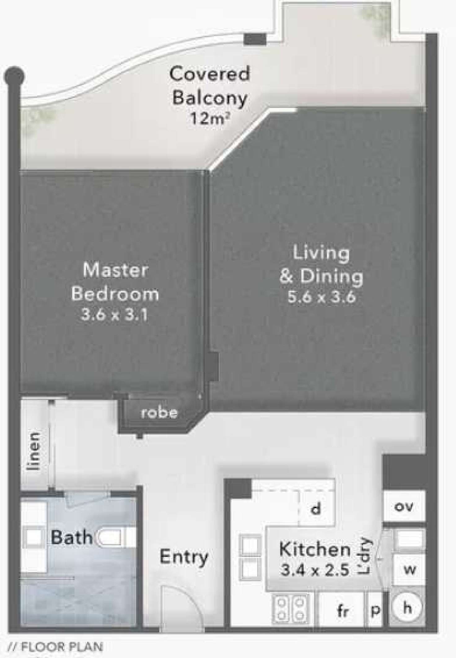 Floorplan of Homely house listing, 2606/24-26 Queensland Avenue, Broadbeach QLD 4218