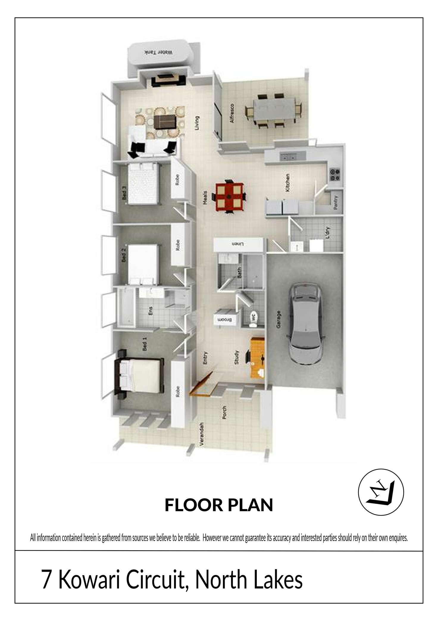 Floorplan of Homely house listing, 7 Kowari Crescent, North Lakes QLD 4509