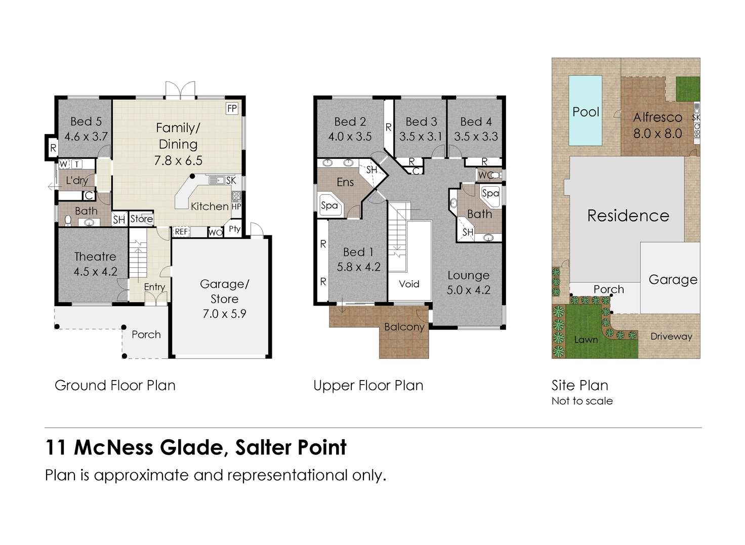 Floorplan of Homely house listing, 11 McNess Glade, Salter Point WA 6152