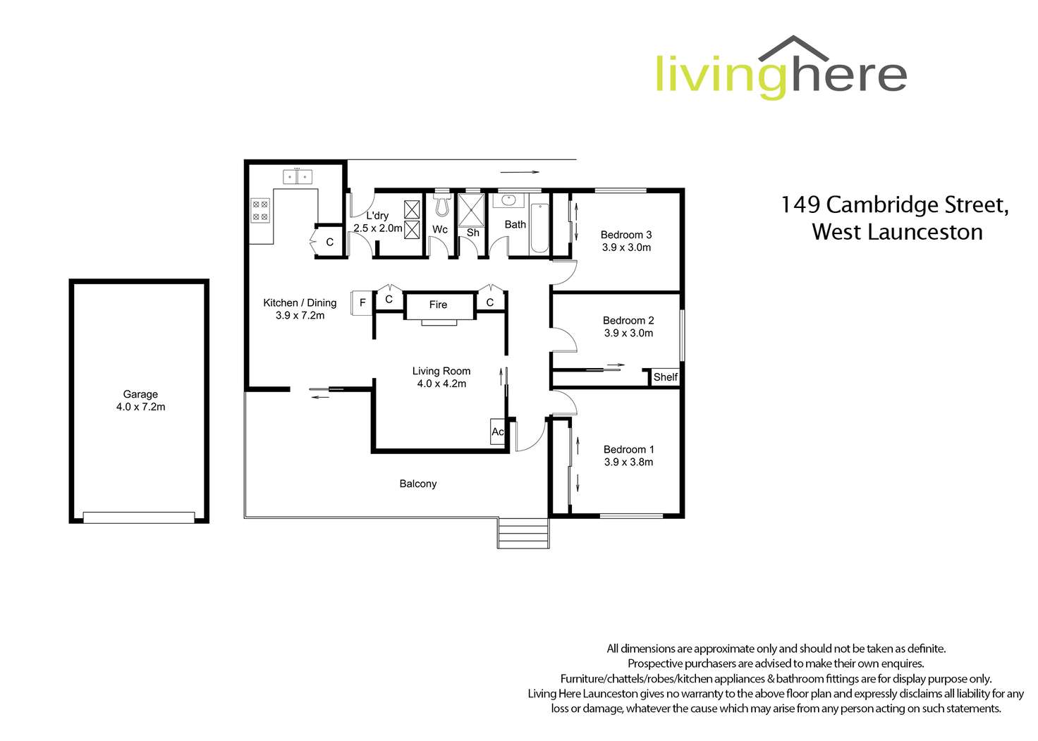 Floorplan of Homely house listing, 149 Cambridge Street, West Launceston TAS 7250