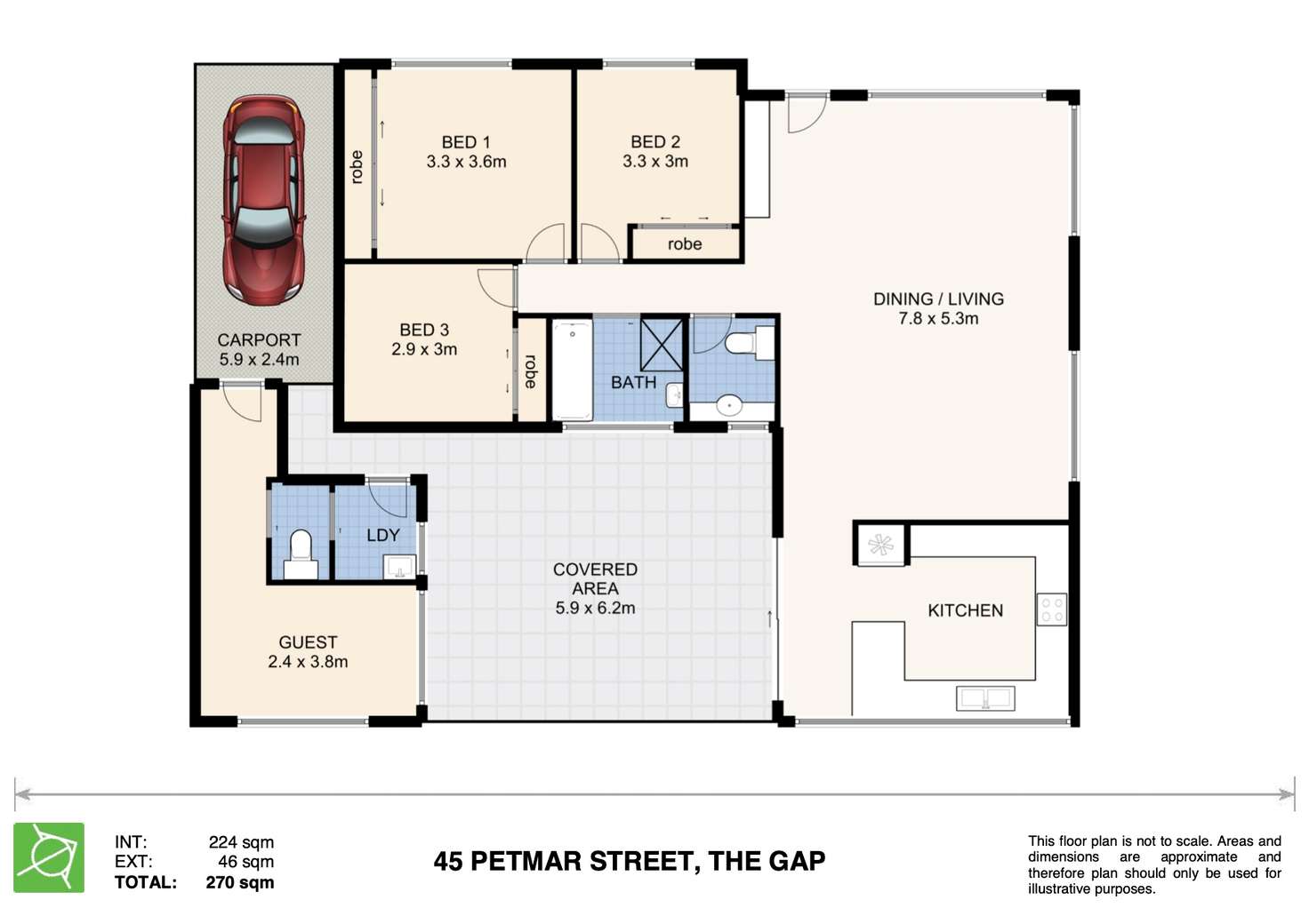 Floorplan of Homely house listing, 45 Petmar Street, The Gap QLD 4061