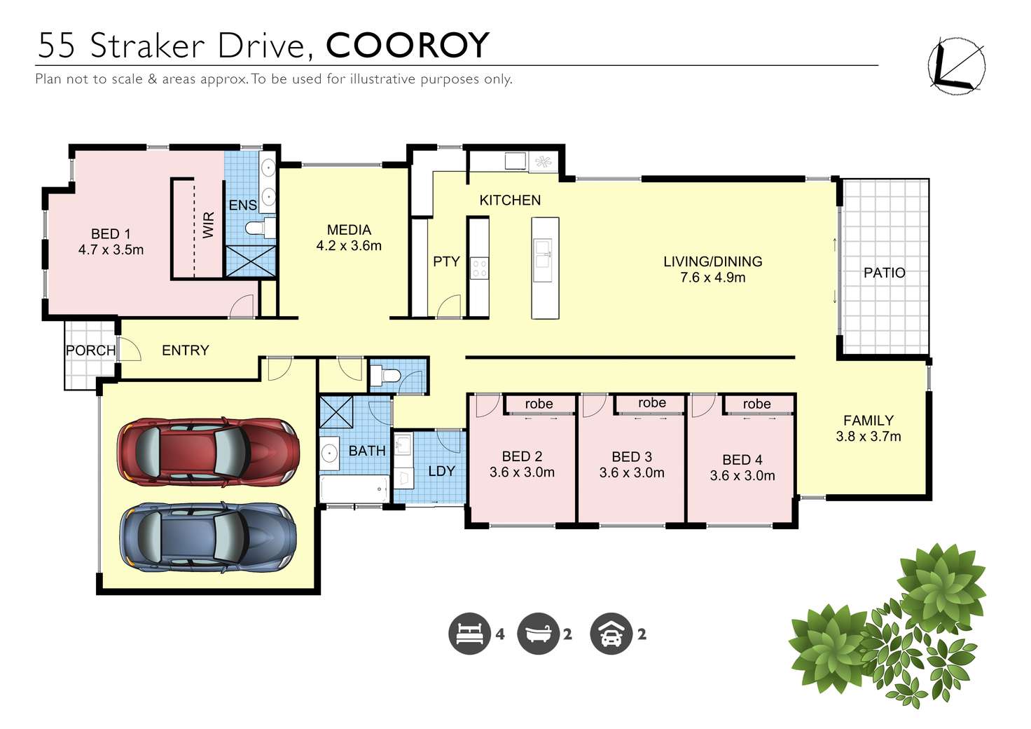 Floorplan of Homely house listing, 55 Straker Drive, Cooroy QLD 4563