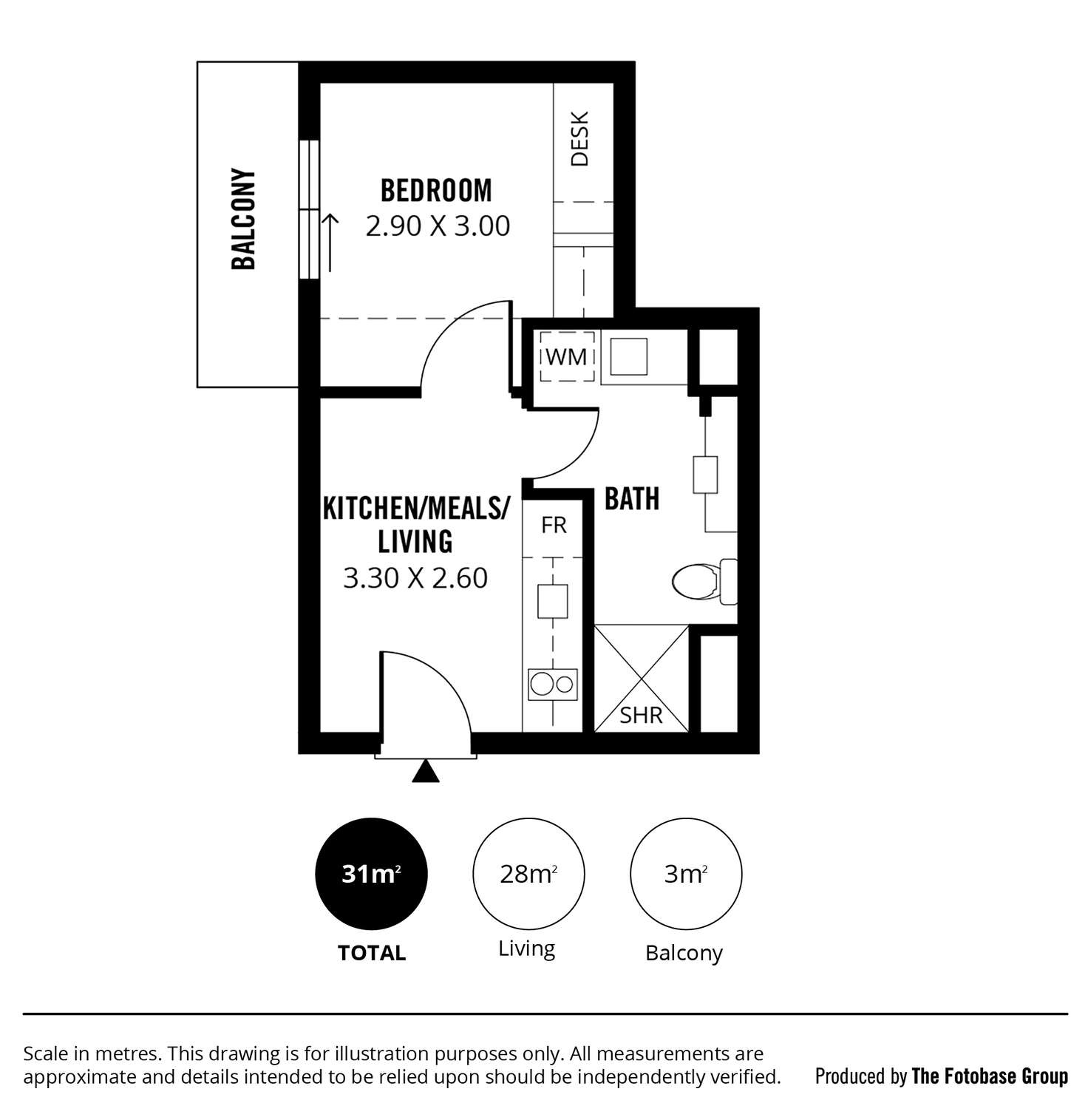 Floorplan of Homely apartment listing, 203/235-237 Pirie Street, Adelaide SA 5000