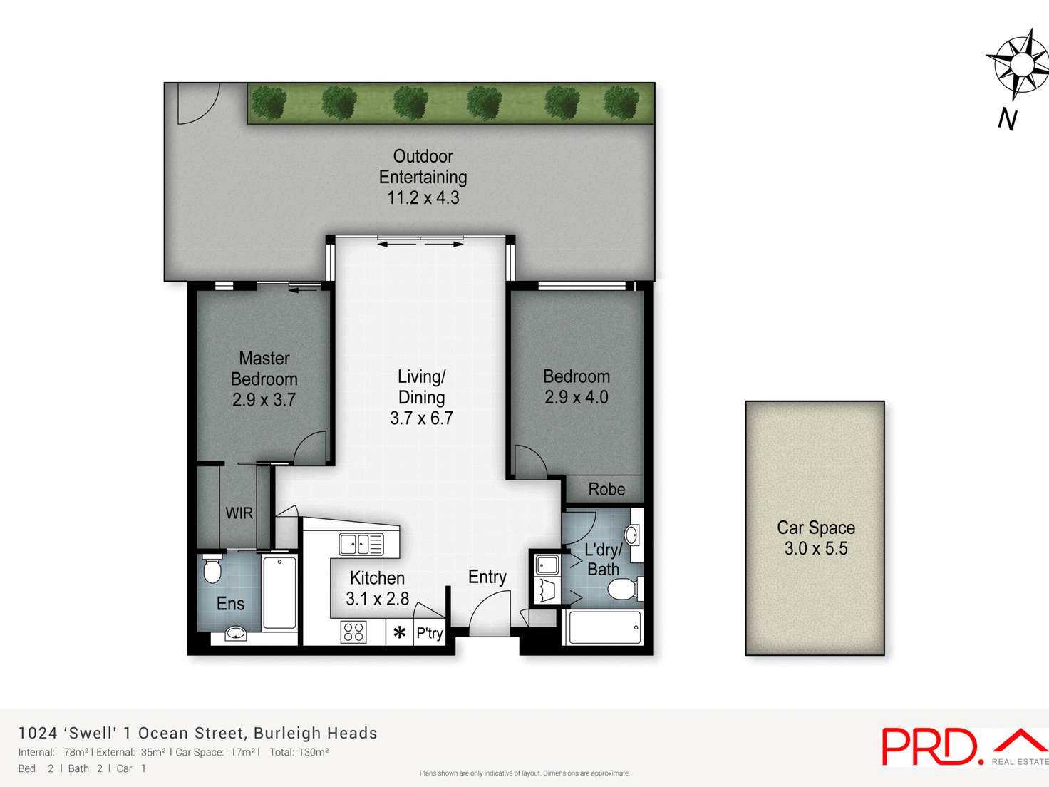 Floorplan of Homely apartment listing, 1024/1 Ocean Street, Burleigh Heads QLD 4220
