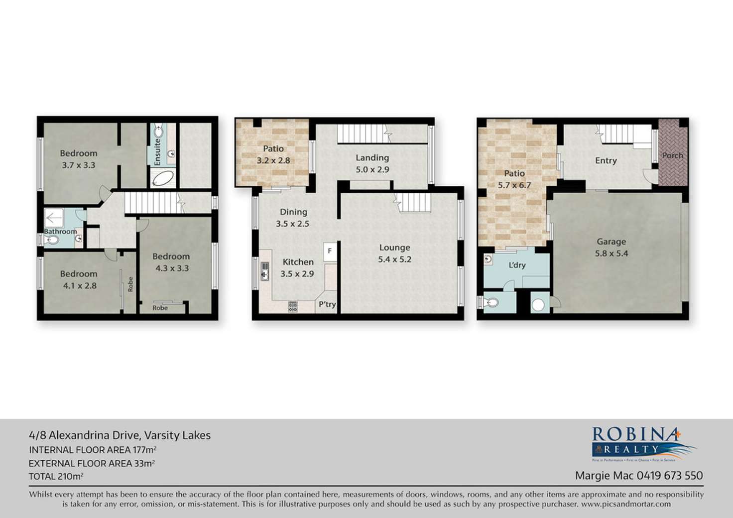 Floorplan of Homely townhouse listing, 4/8 Alexandrina Drive, Varsity Lakes QLD 4227