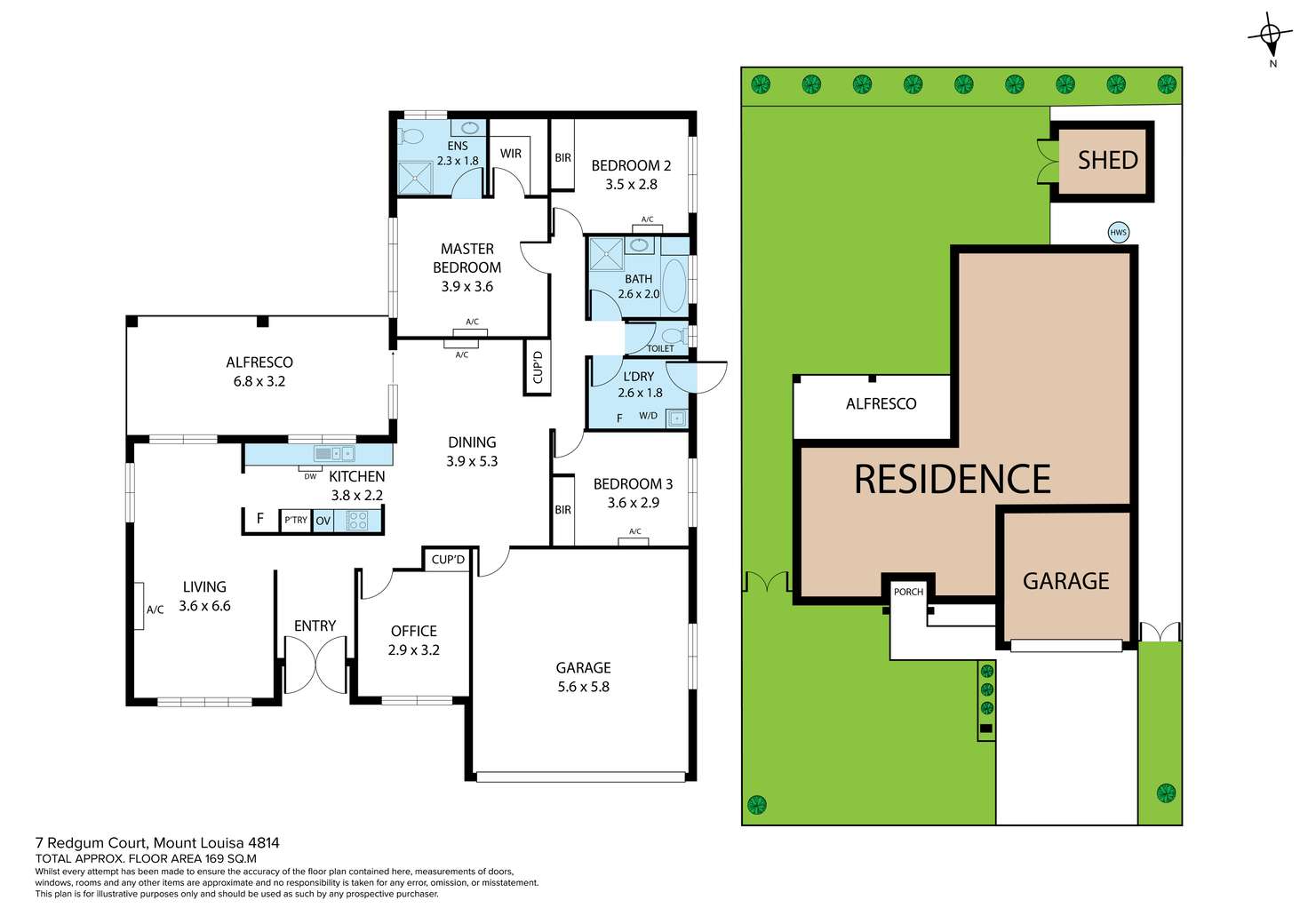 Floorplan of Homely house listing, 7 Redgum Court, Mount Louisa QLD 4814