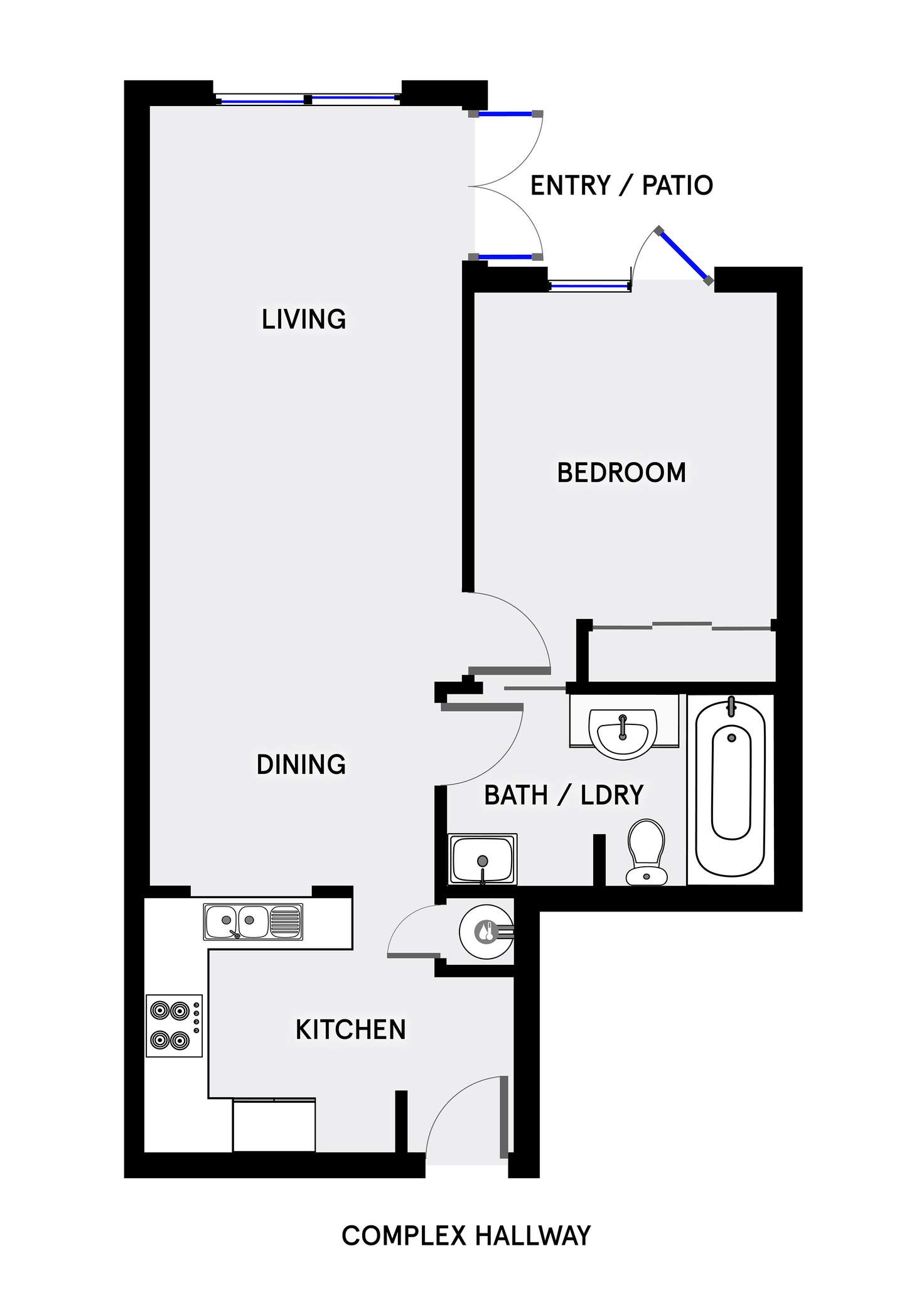 Floorplan of Homely apartment listing, 1/54 Moore Street, Turner ACT 2612