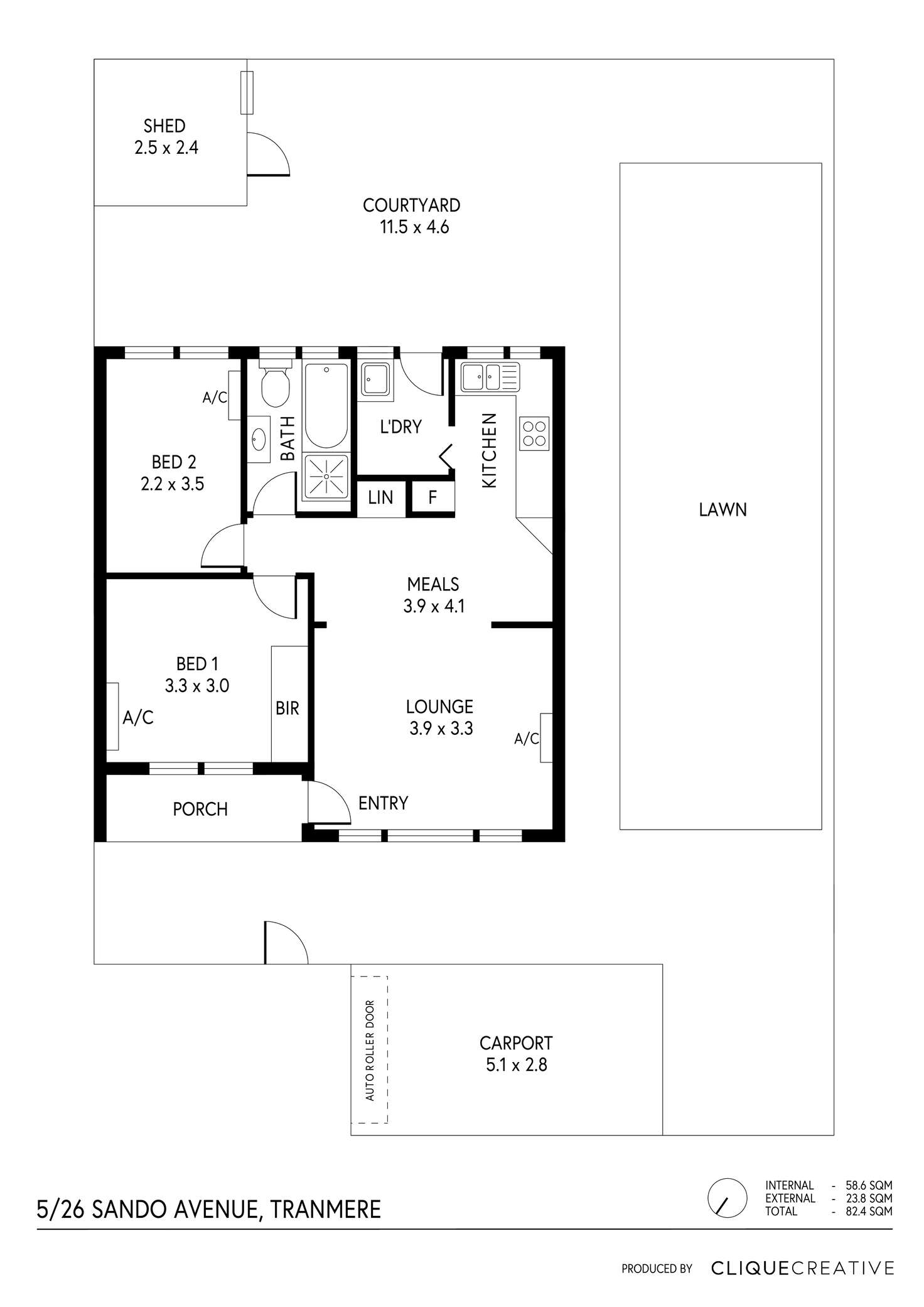 Floorplan of Homely unit listing, 5/26 Sando Avenue, Tranmere SA 5073