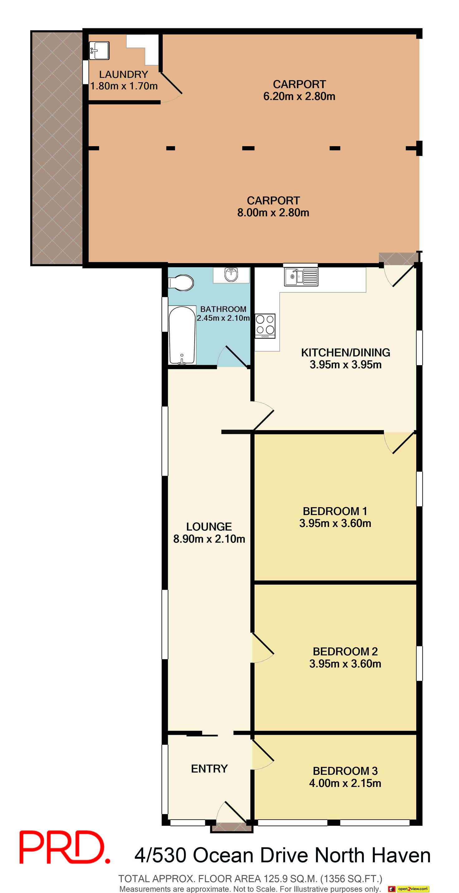 Floorplan of Homely unit listing, 4/530 Ocean Drive, North Haven NSW 2443
