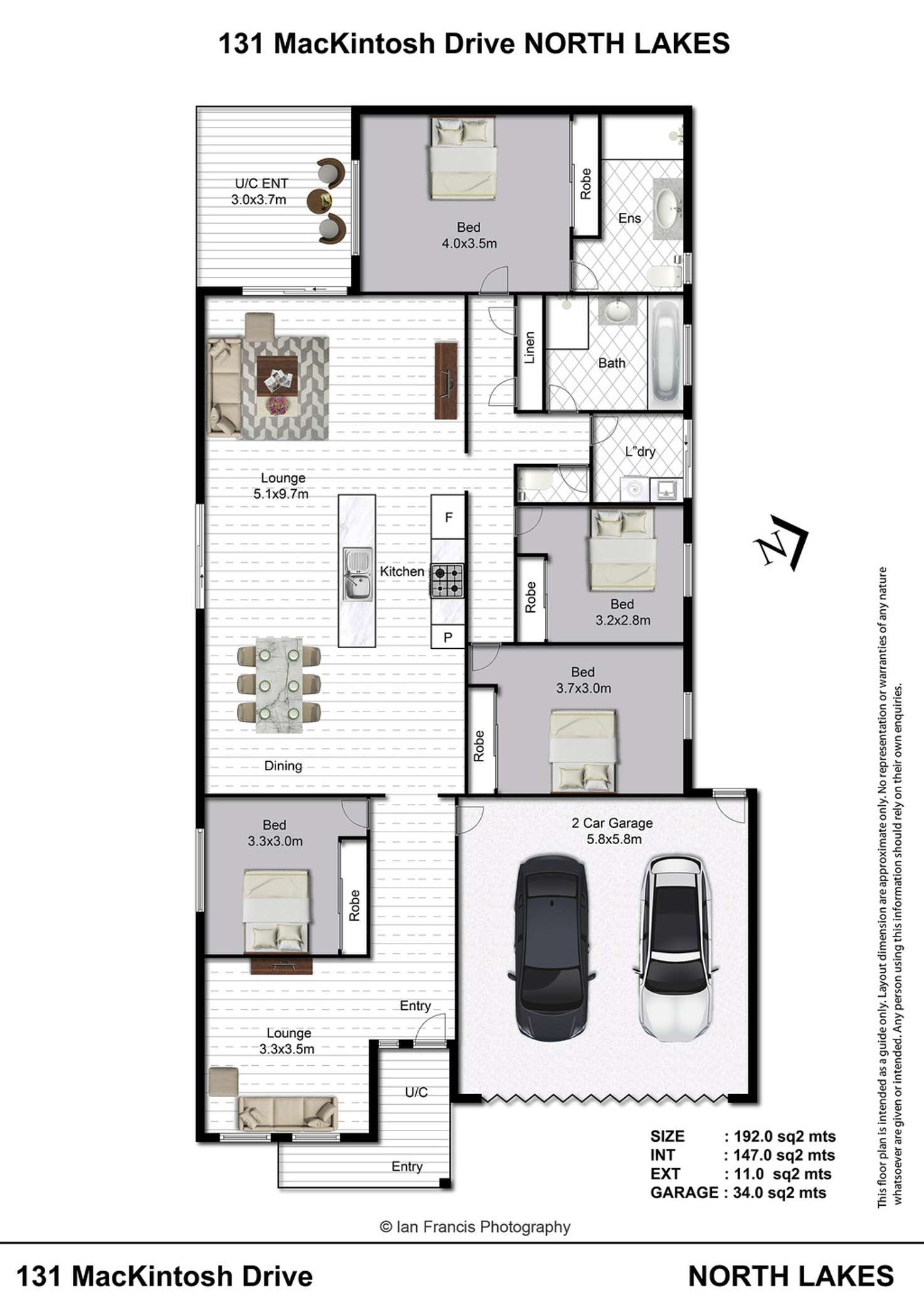 Floorplan of Homely house listing, 131 Mackintosh Drive, North Lakes QLD 4509
