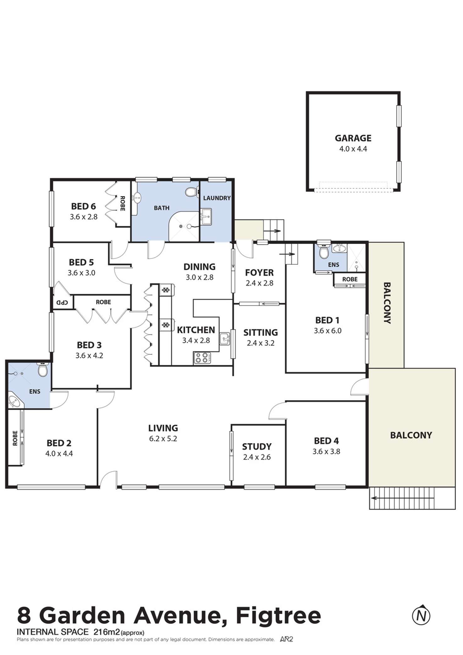 Floorplan of Homely house listing, 8 Garden Avenue, Figtree NSW 2525