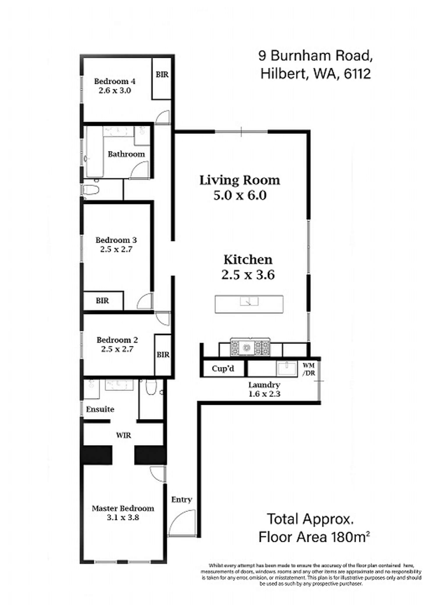 Floorplan of Homely house listing, 9 Burnham Road, Hilbert WA 6112