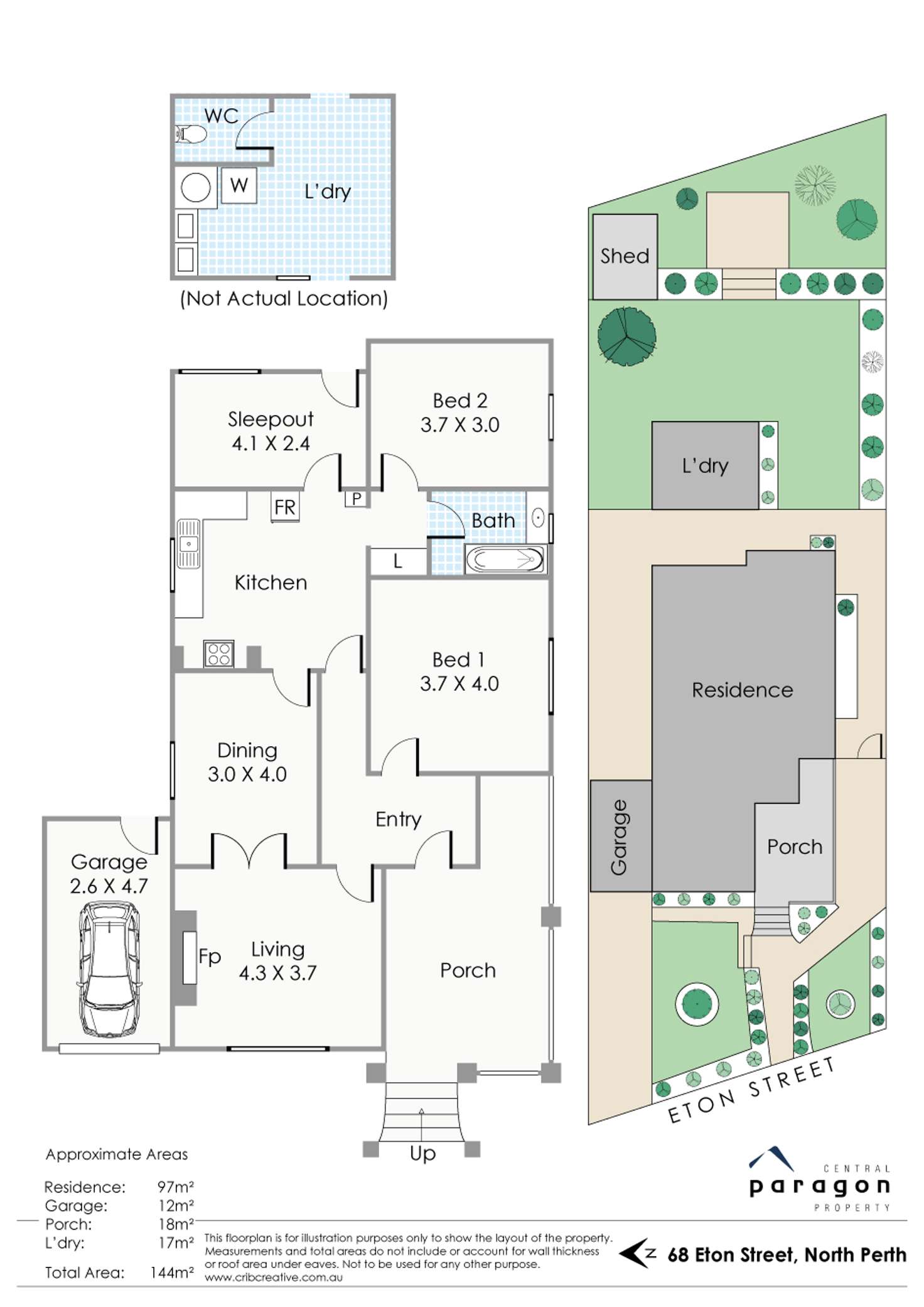 Floorplan of Homely house listing, 68 Eton Street, North Perth WA 6006