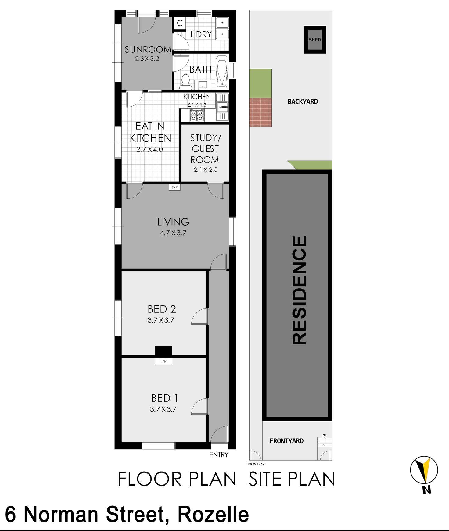 Floorplan of Homely house listing, 6 Norman Street, Rozelle NSW 2039