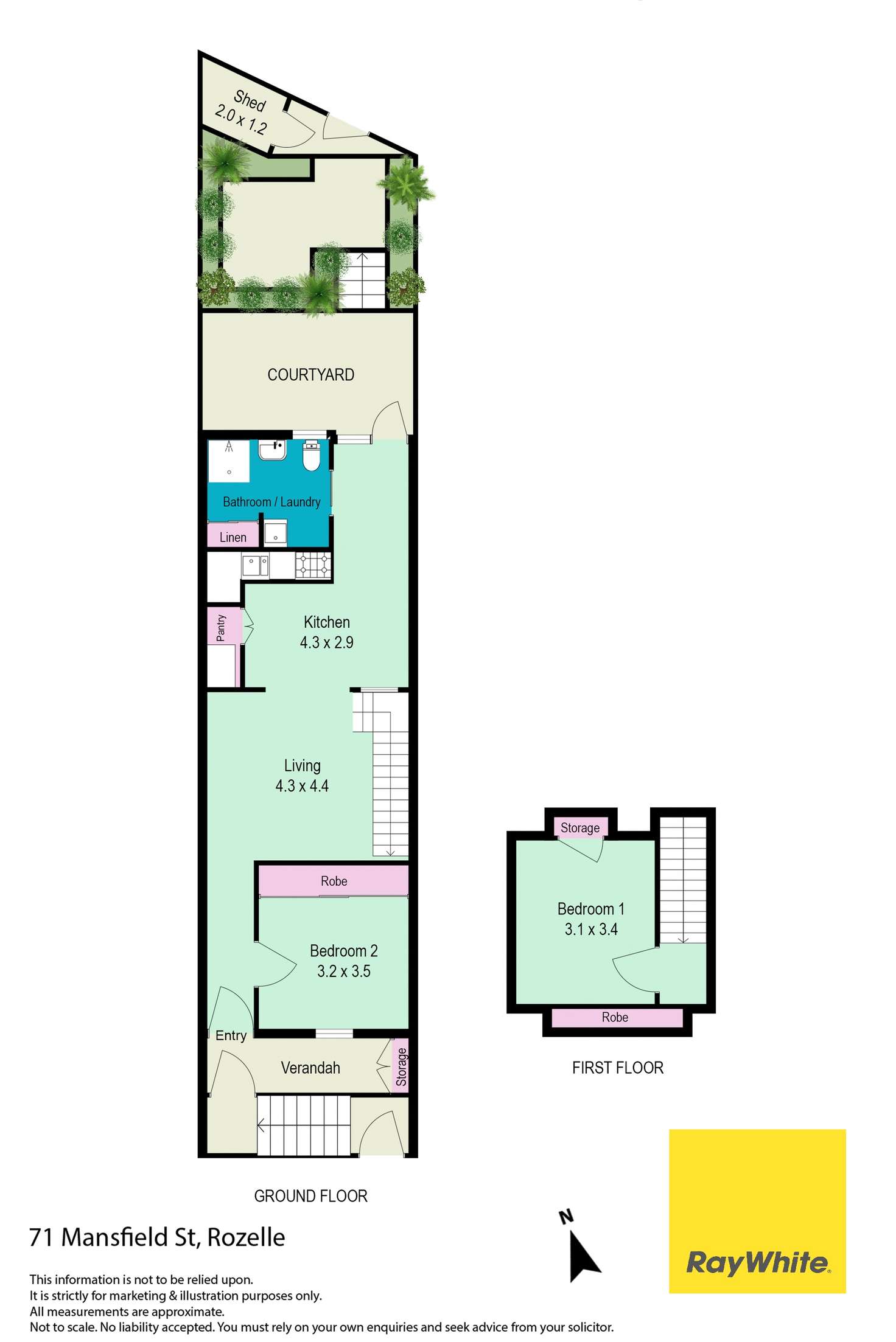 Floorplan of Homely house listing, 71 Mansfield Street, Rozelle NSW 2039