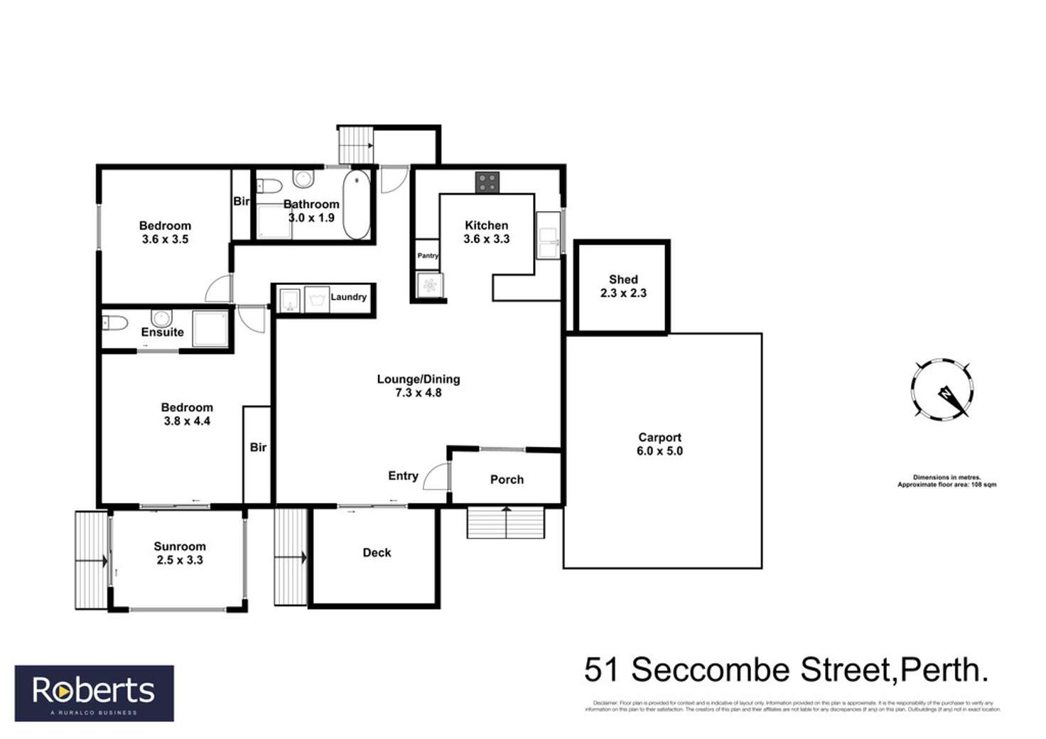 Floorplan of Homely house listing, 51 Seccombe Street, Perth TAS 7300