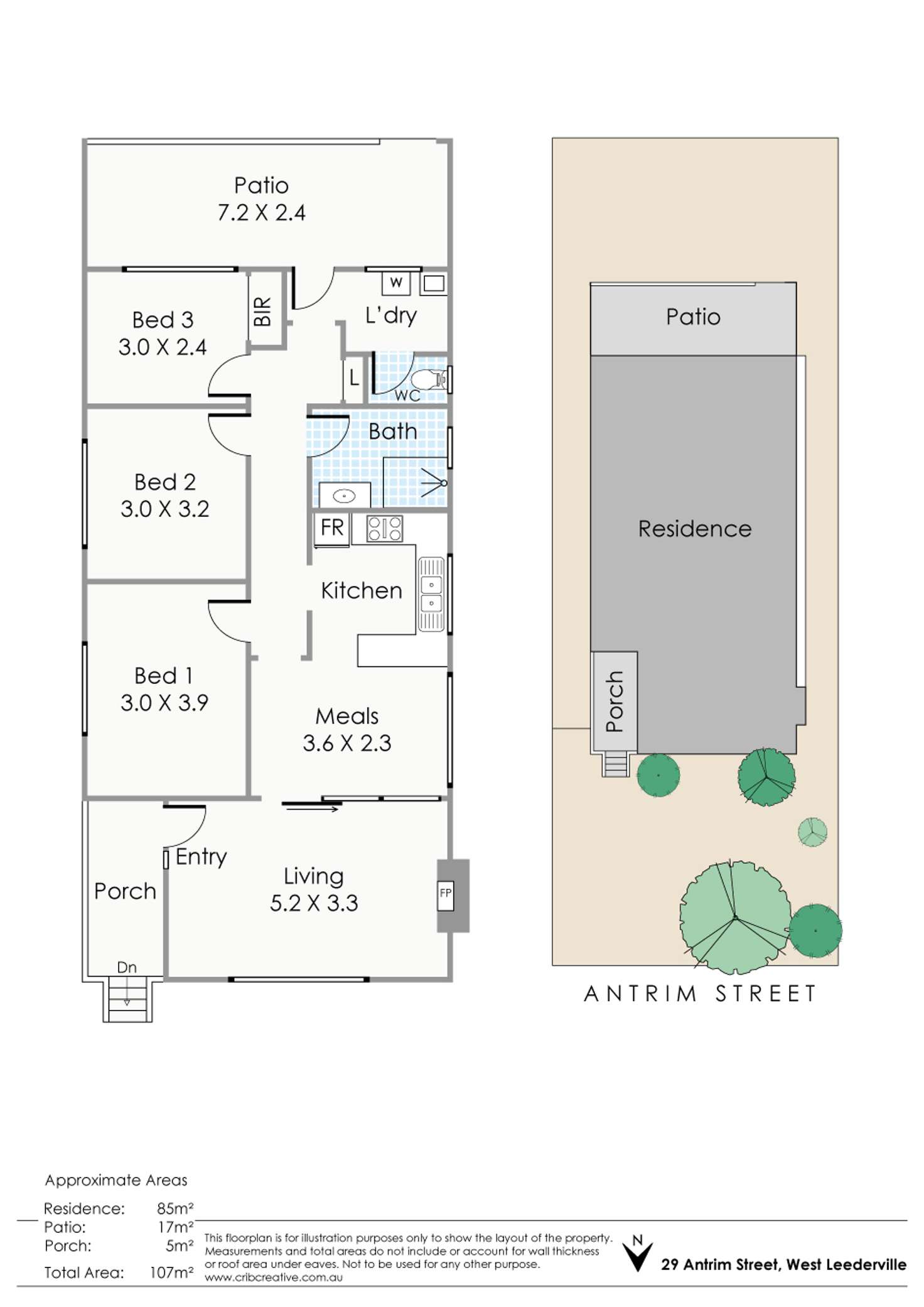 Floorplan of Homely house listing, 29 Antrim Street, West Leederville WA 6007