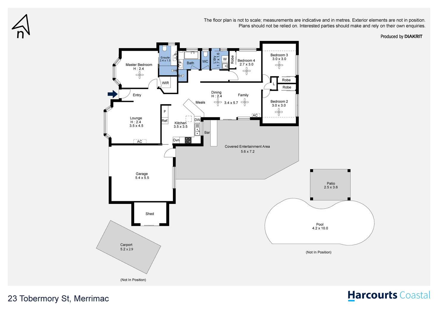 Floorplan of Homely house listing, 23 Tobermory Court, Merrimac QLD 4226