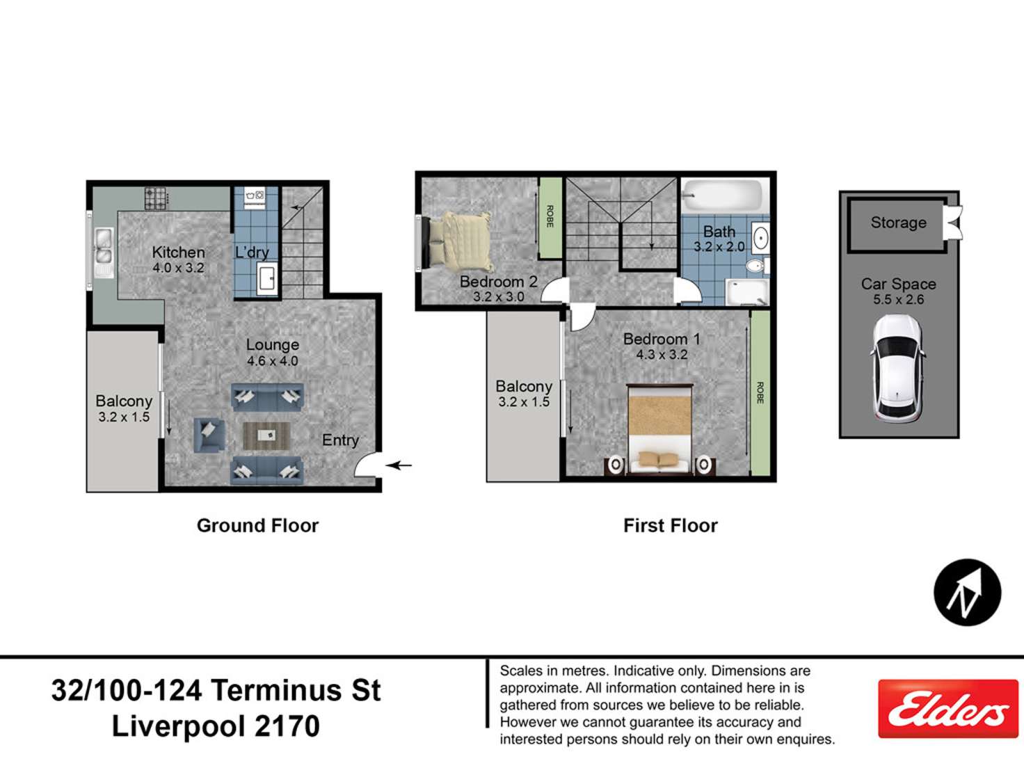 Floorplan of Homely unit listing, 32/100 Terminus Street, Liverpool NSW 2170