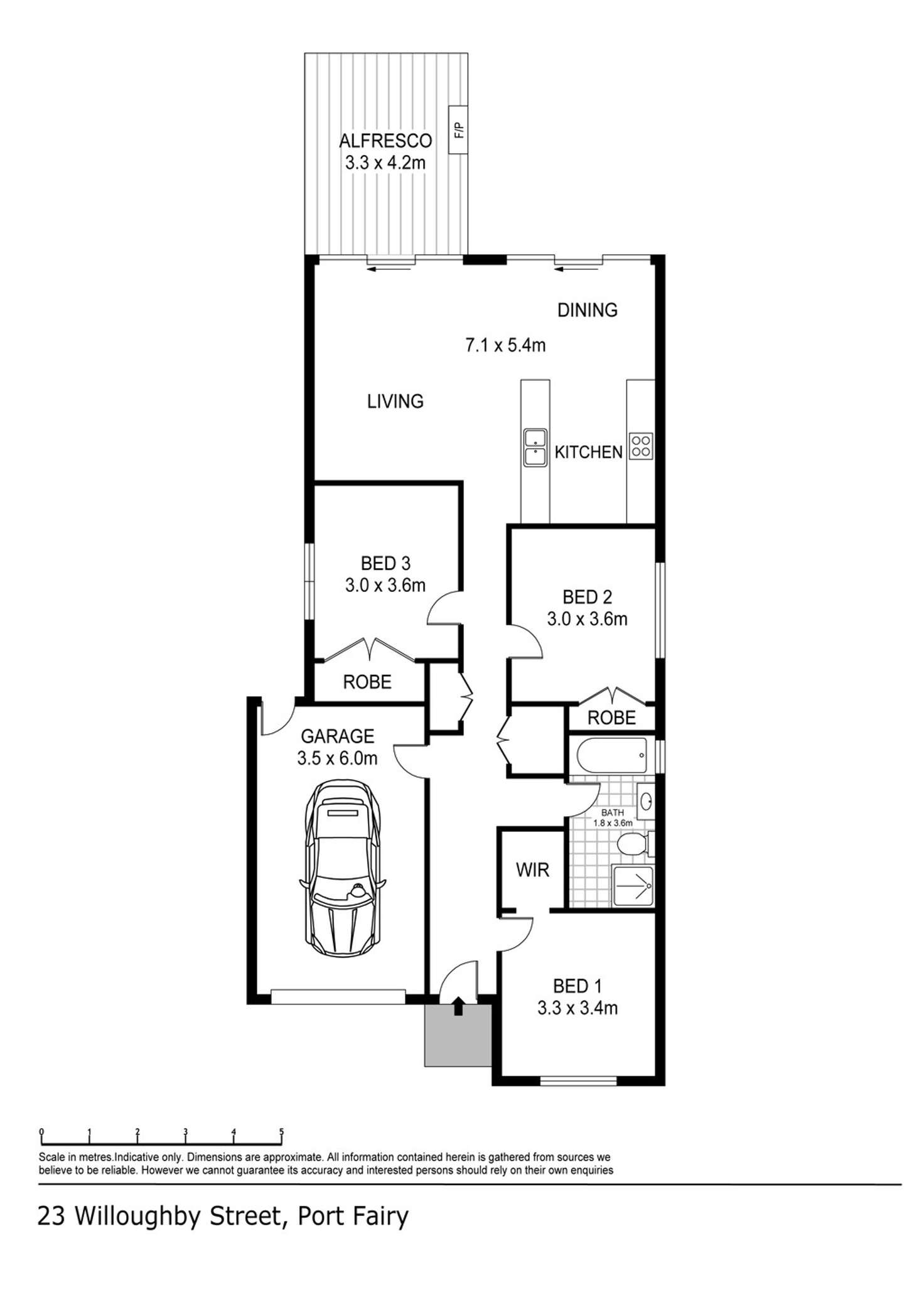 Floorplan of Homely house listing, 23 Willoughby Street, Port Fairy VIC 3284