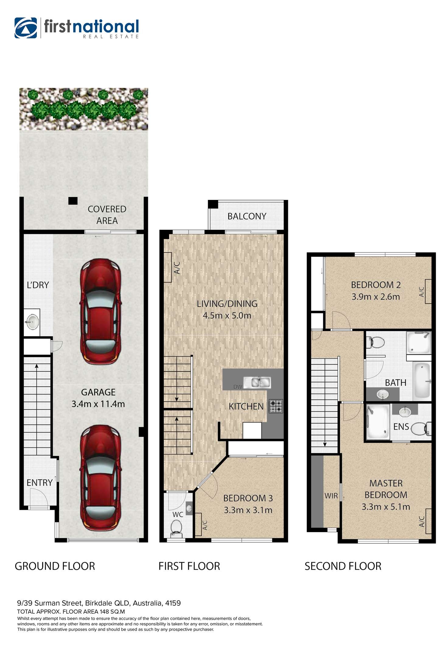 Floorplan of Homely townhouse listing, 9/39-41 Surman Street East, Birkdale QLD 4159