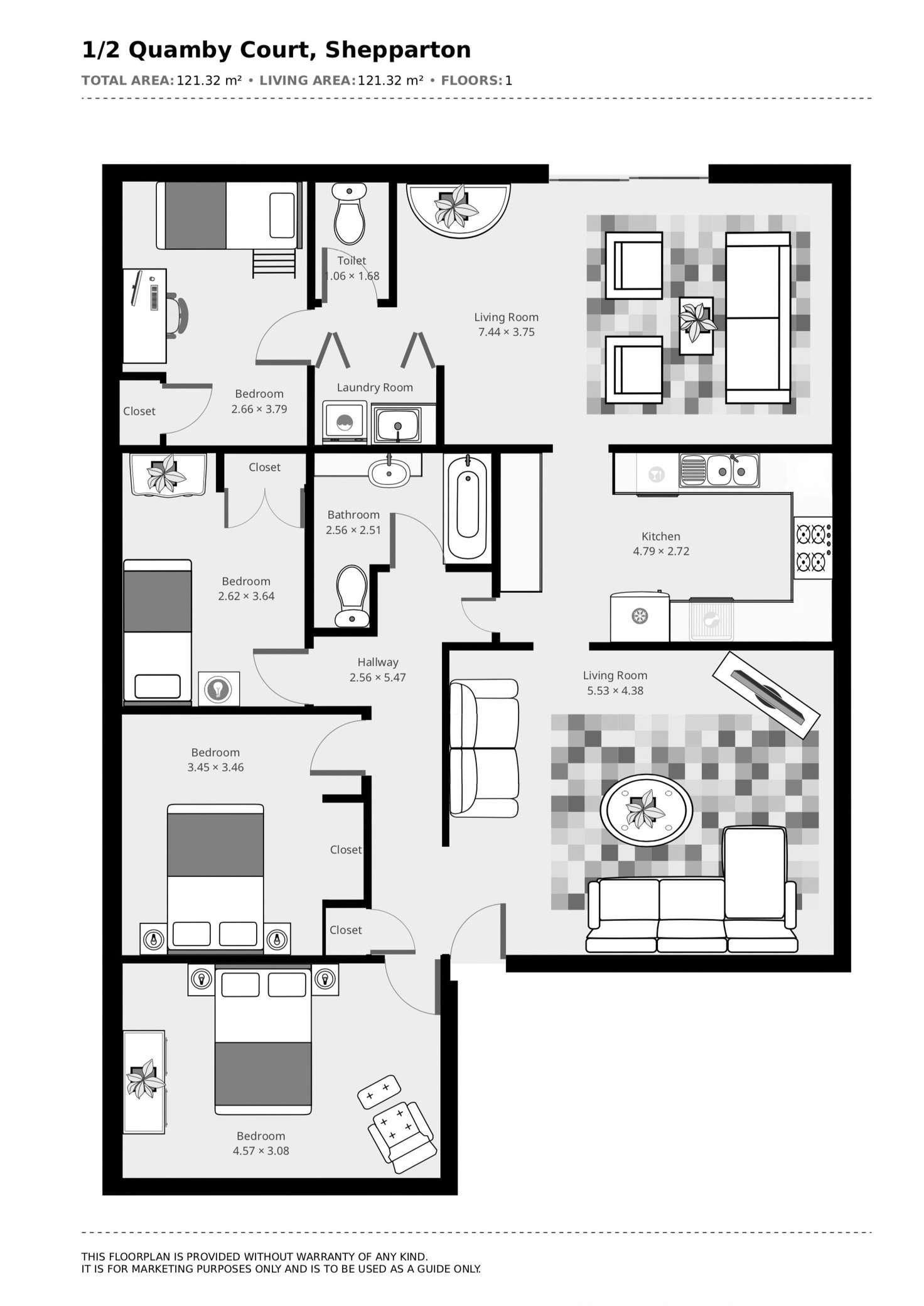 Floorplan of Homely house listing, 2/ 2 Quamby Court, Shepparton VIC 3630