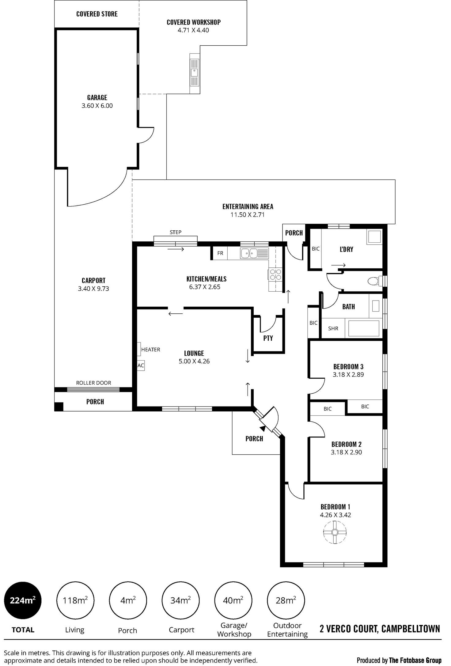 Floorplan of Homely house listing, 2 Verco Court, Campbelltown SA 5074