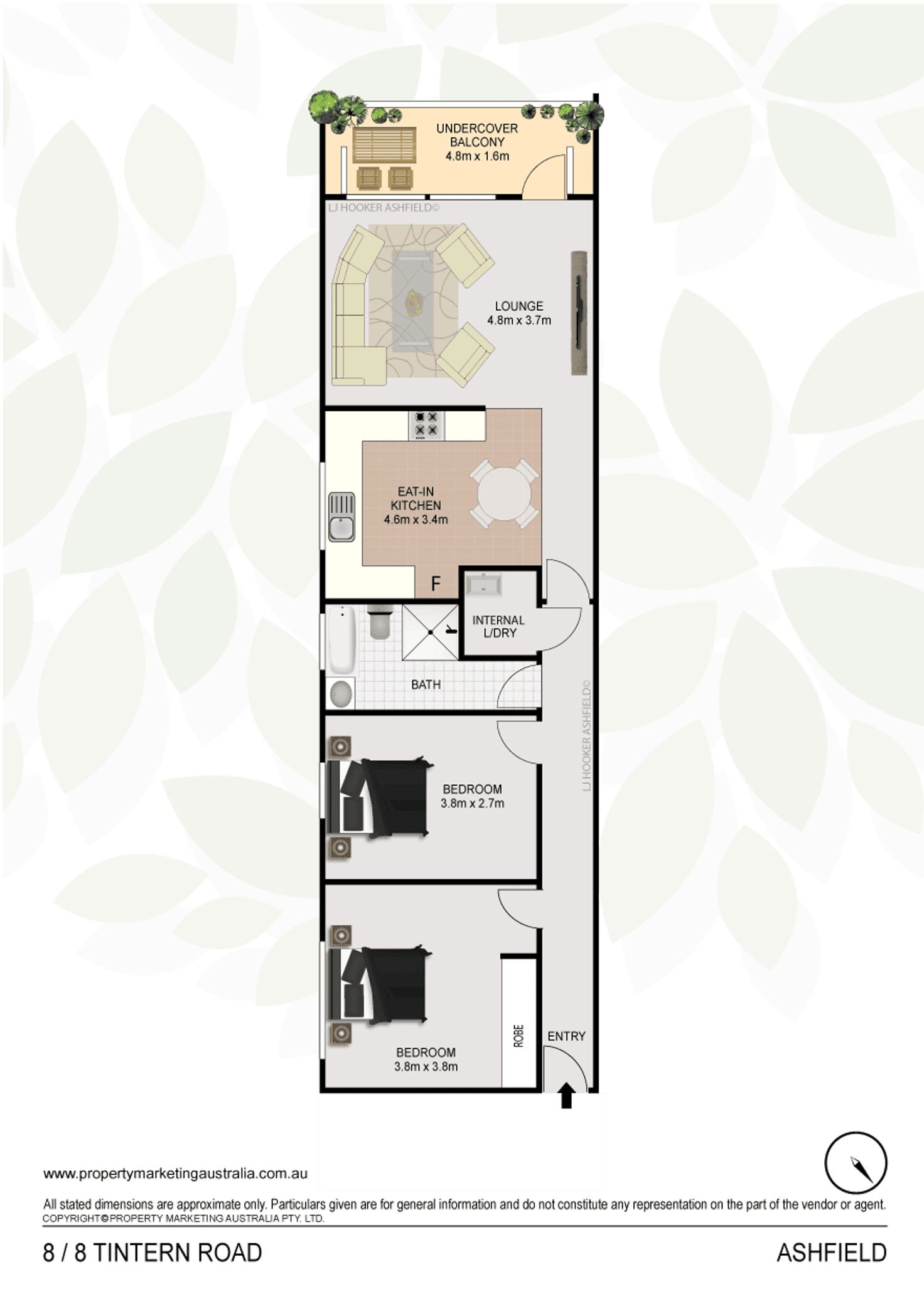 Floorplan of Homely unit listing, 8/8 Tintern Road, Ashfield NSW 2131