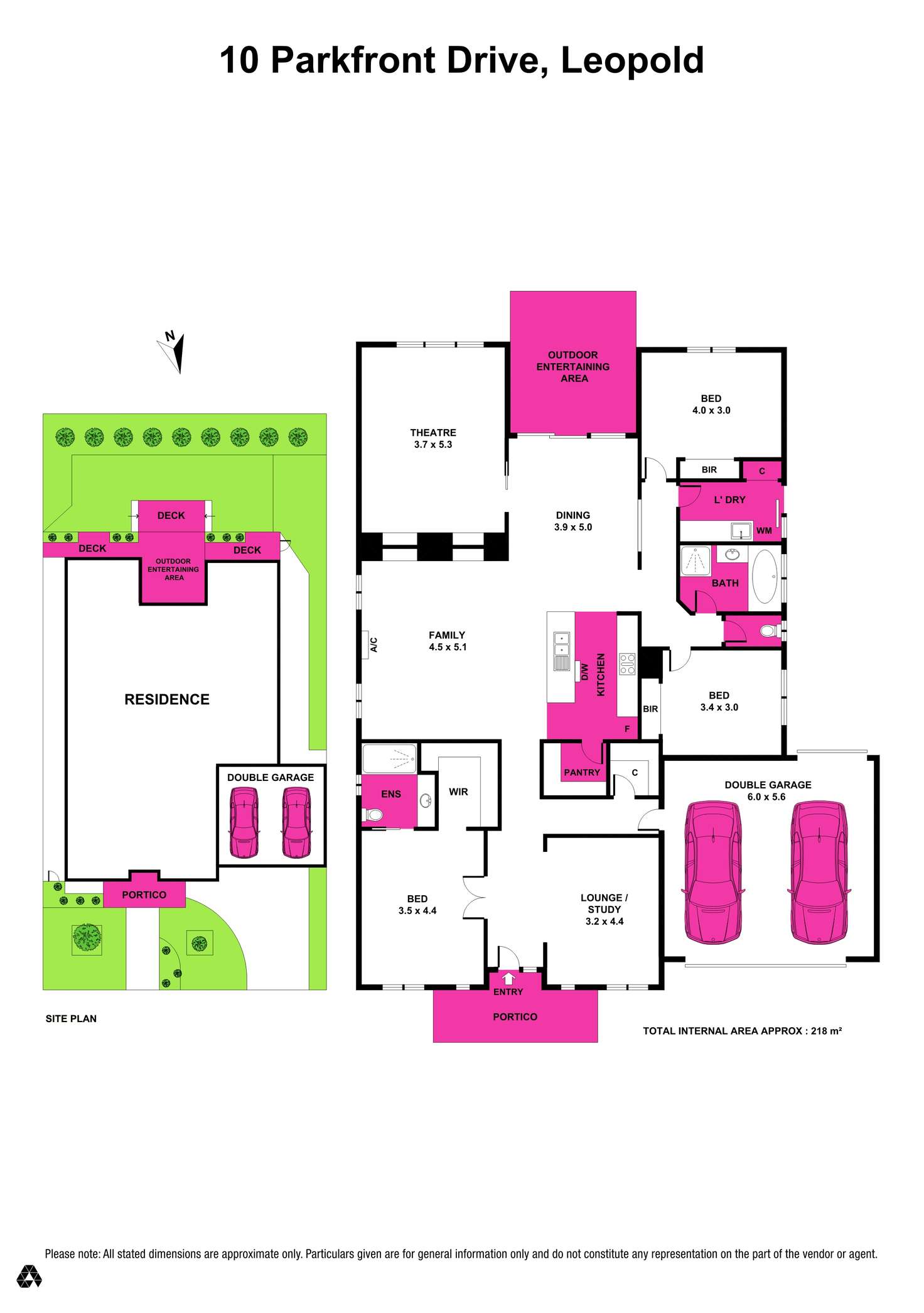 Floorplan of Homely house listing, 10 Parkfront Drive, Leopold VIC 3224