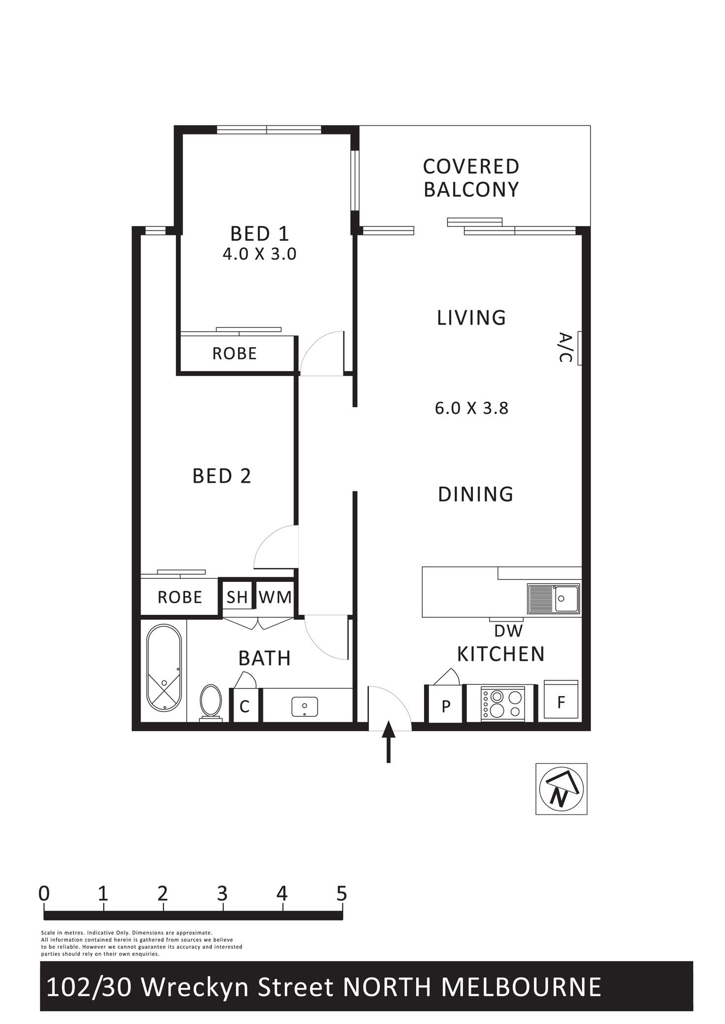 Floorplan of Homely apartment listing, 102/30 Wreckyn Street, North Melbourne VIC 3051