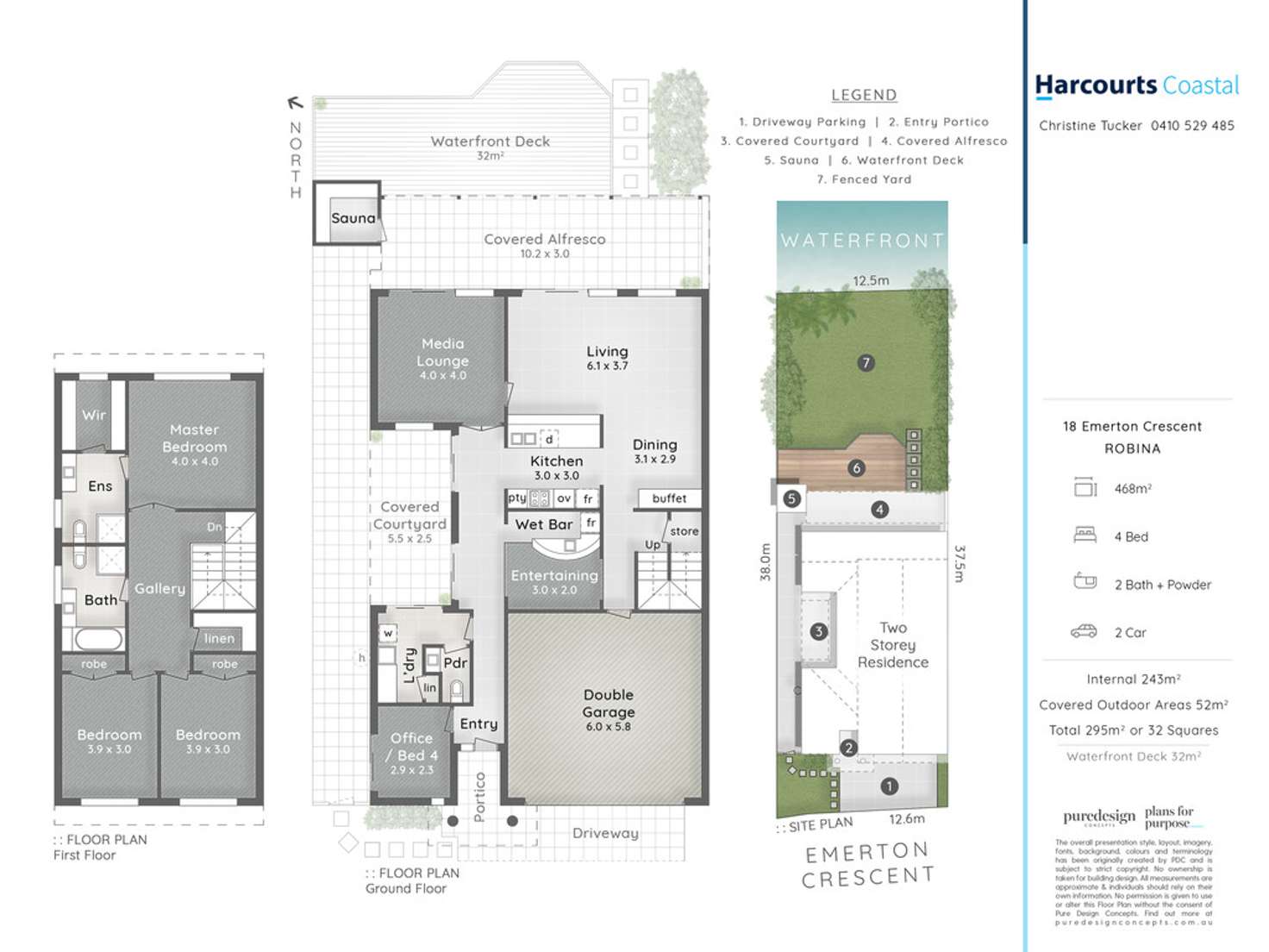 Floorplan of Homely house listing, 18 Emerton Crescent, Robina QLD 4226