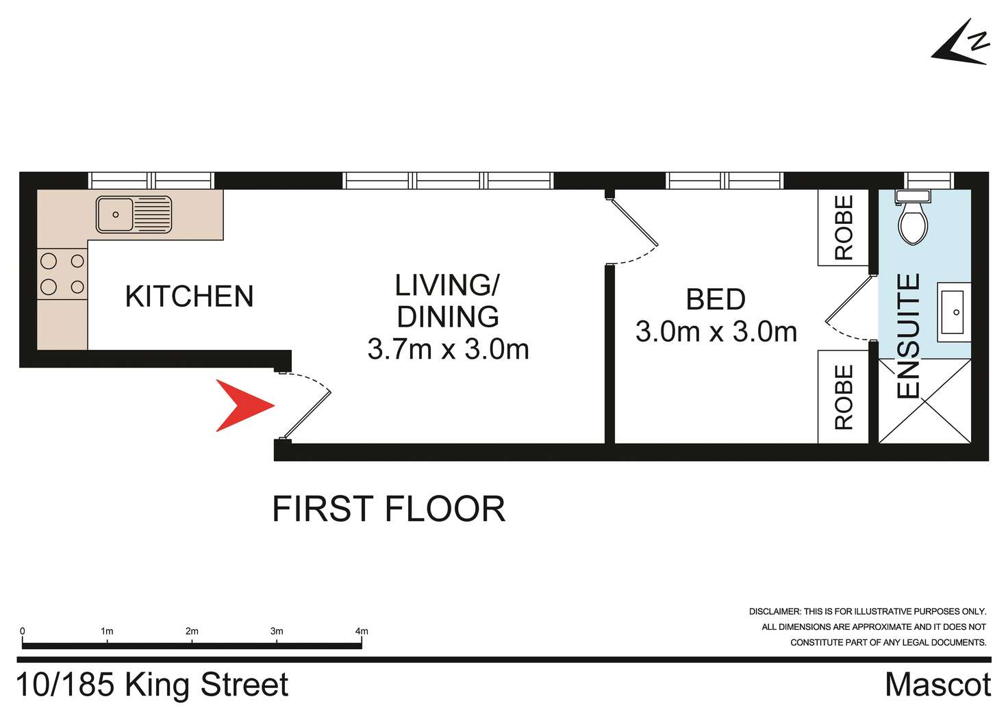 Floorplan of Homely unit listing, 10/185 King Street, Mascot NSW 2020