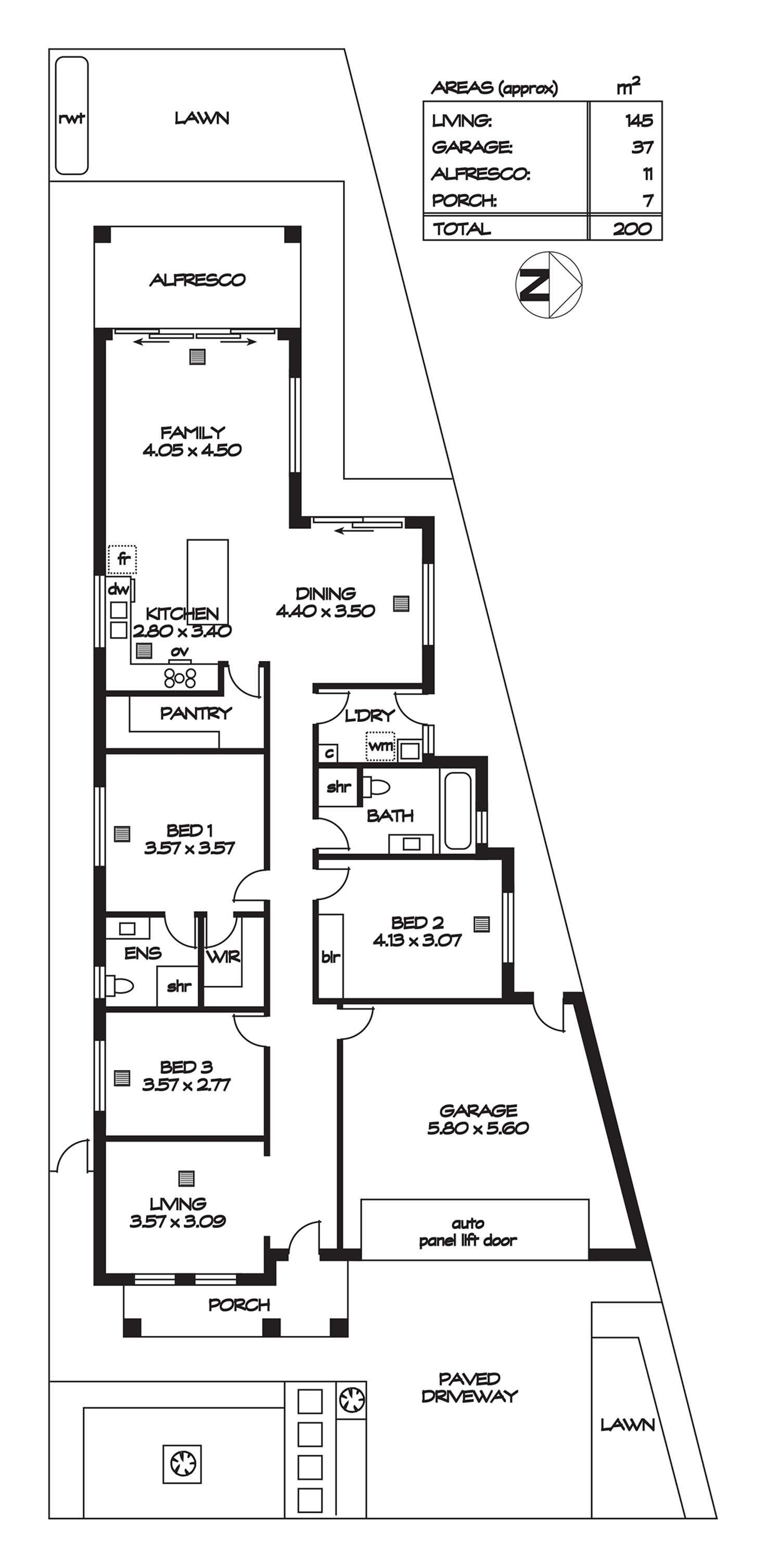 Floorplan of Homely house listing, 3A Bunbury Terrace, Valley View SA 5093