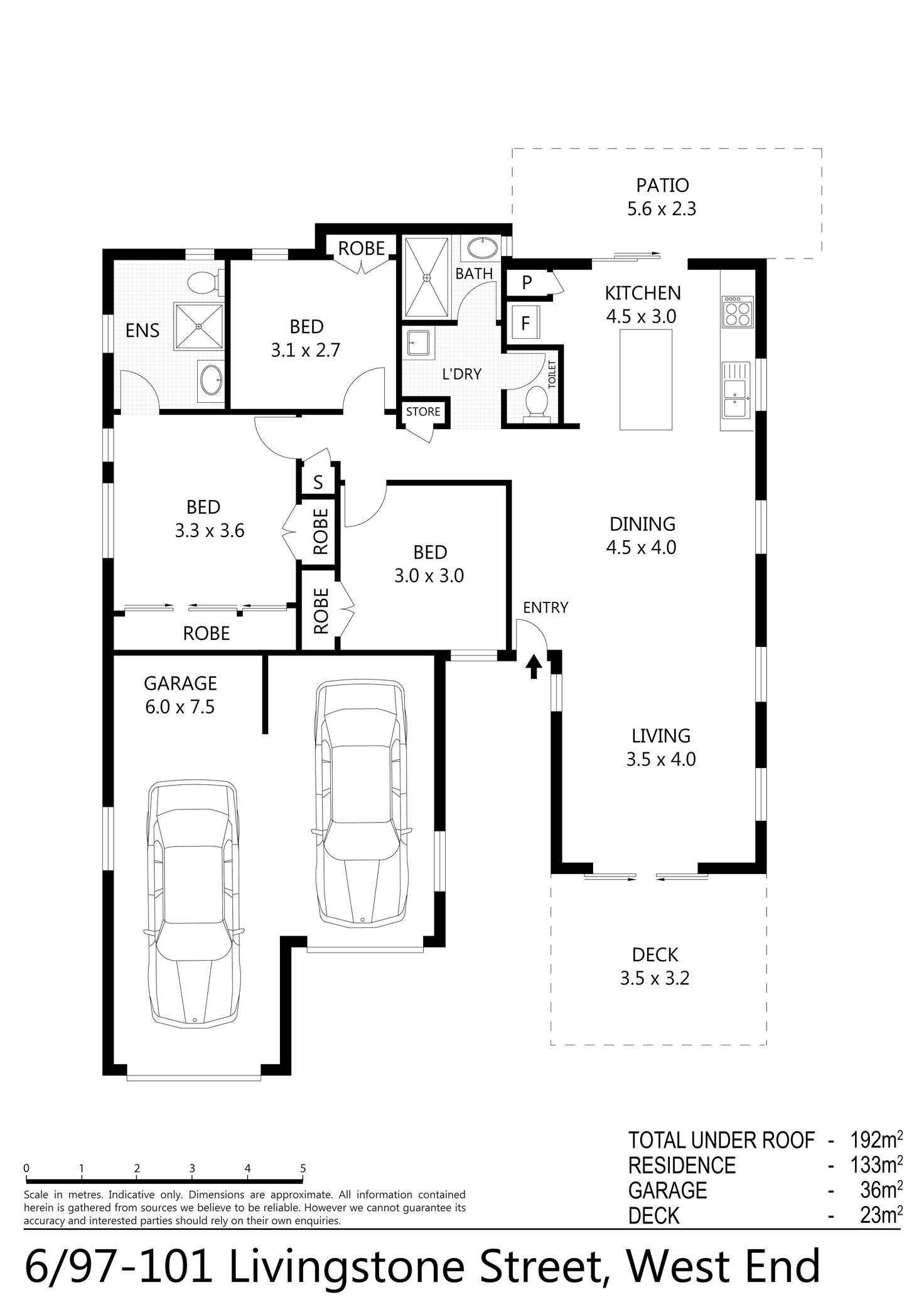 Floorplan of Homely unit listing, 6/97-101 Livingstone Street, West End QLD 4810