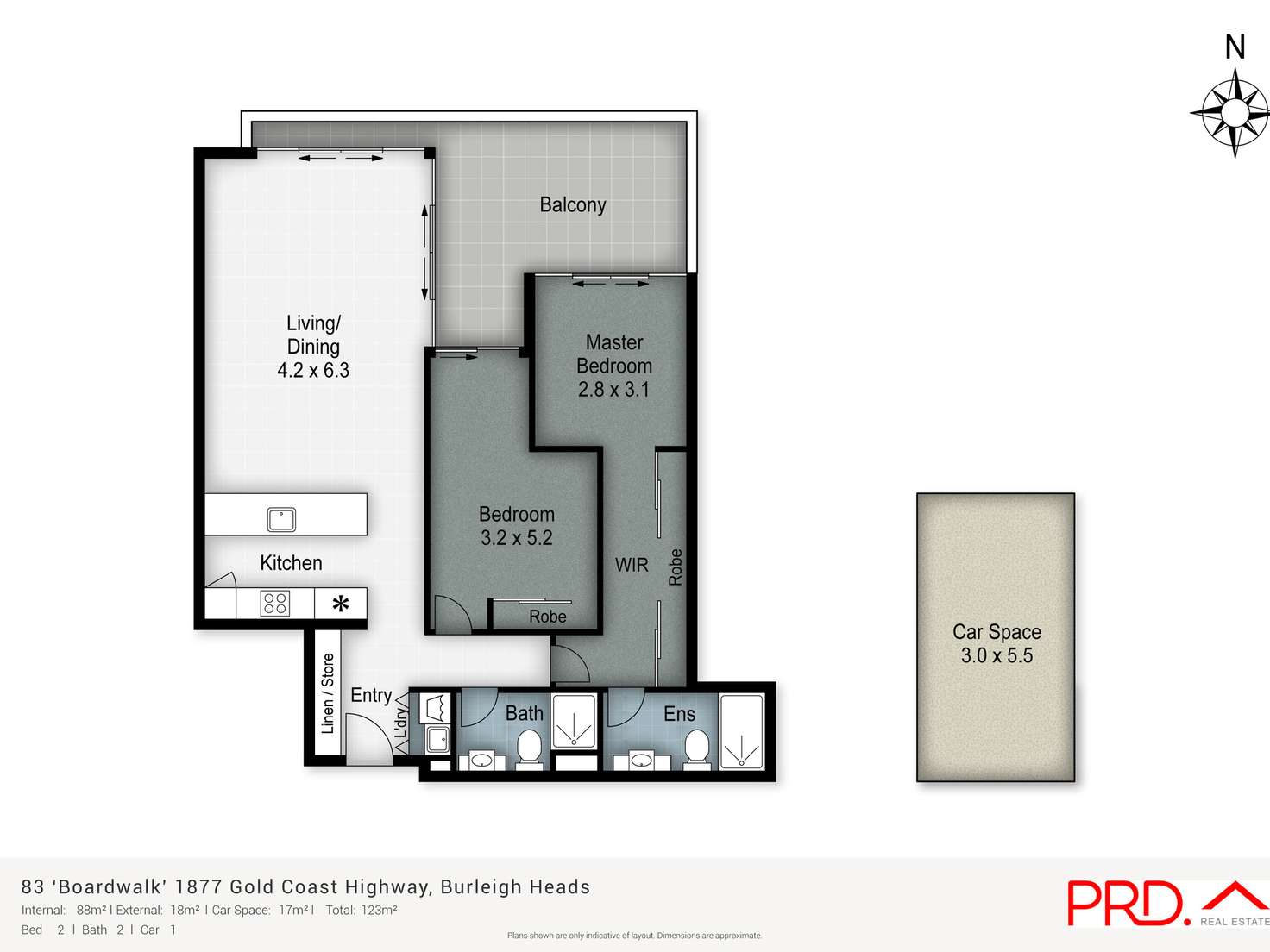 Floorplan of Homely unit listing, 83/72 The Esplanade, Burleigh Heads QLD 4220