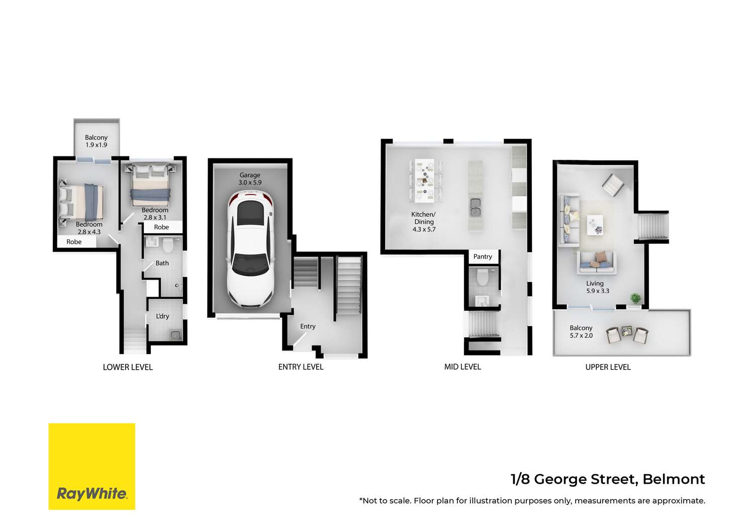 Floorplan of Homely house listing, 1/8 George Street, Belmont NSW 2280